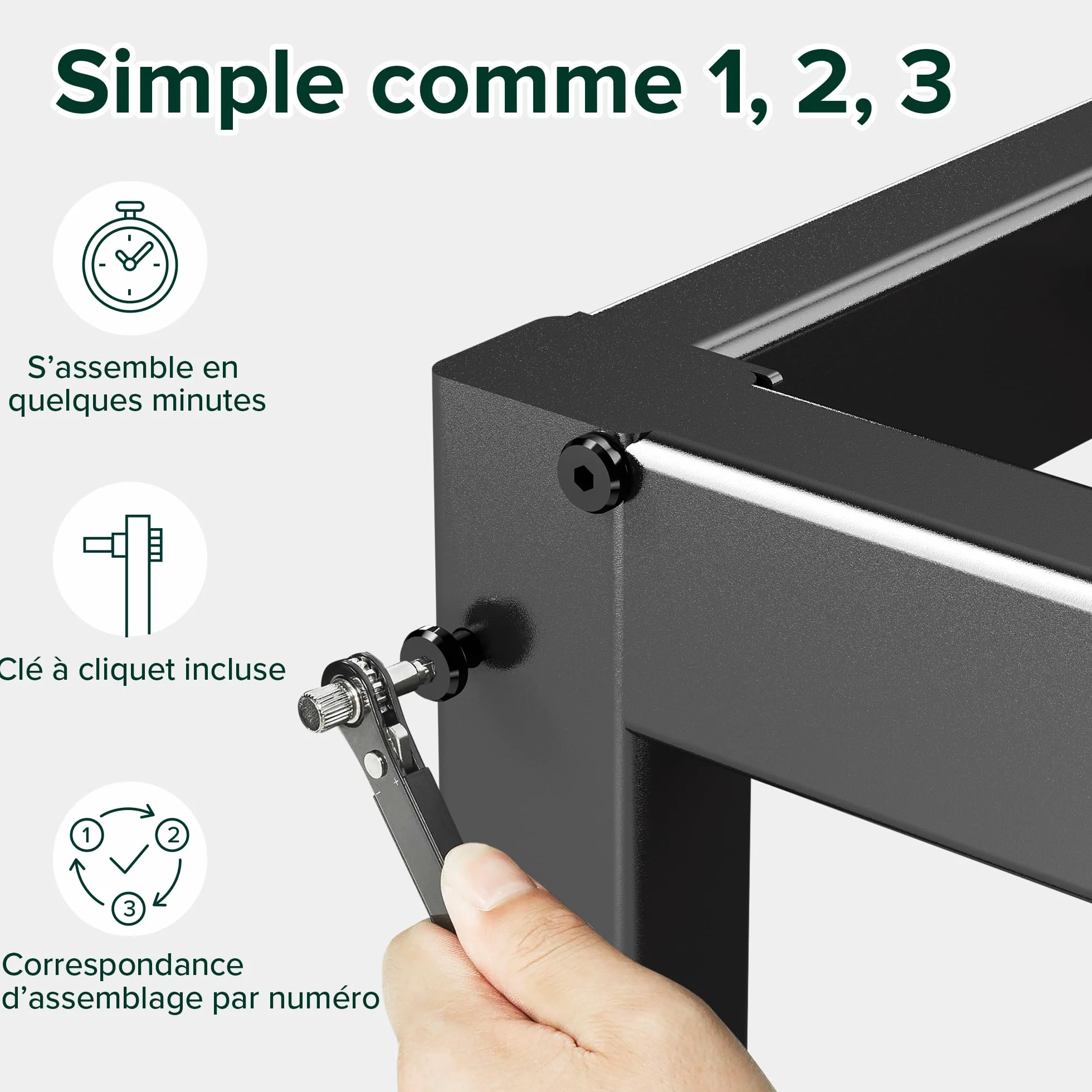 Zinus Rama łóżka Elias metalowa platforma, wysokość 36 cm, kompatybilna z zagłówkiem, wspornik stalowy, łatwy montaż