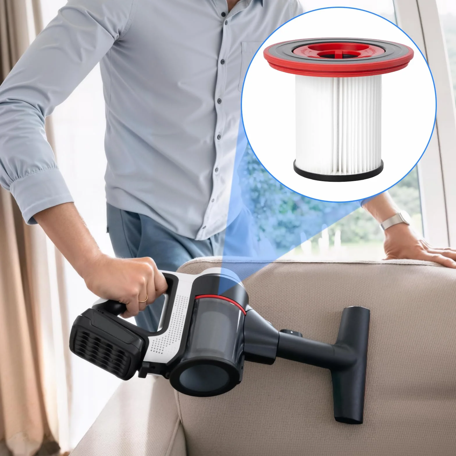Zamiennik filtra do odkurzacza Bosch Unlimited Series 7 Cordless Vacuum Cleaner BKS711XXL/BBS711W/BBS712A/BCS711GB/BKS711MALL część zamienna