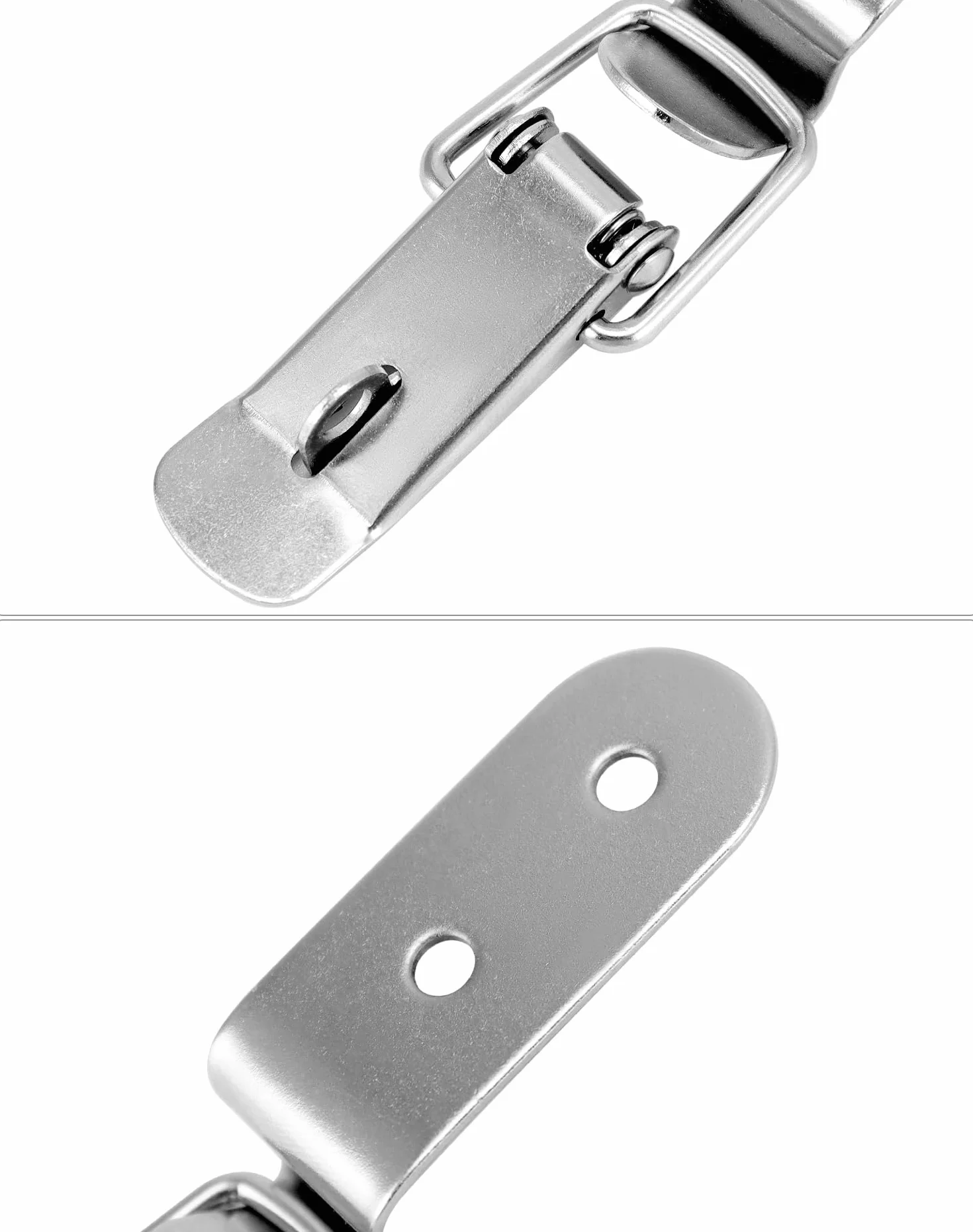 QWORK® 8 sztuk wytrzymałych zapięć zaciskowych 72 x 24 mm, mocowanie narożne, zamknięcie zatrzaskowe, bezpieczne zamknięcie do zamykania skrzynek i przyczepki