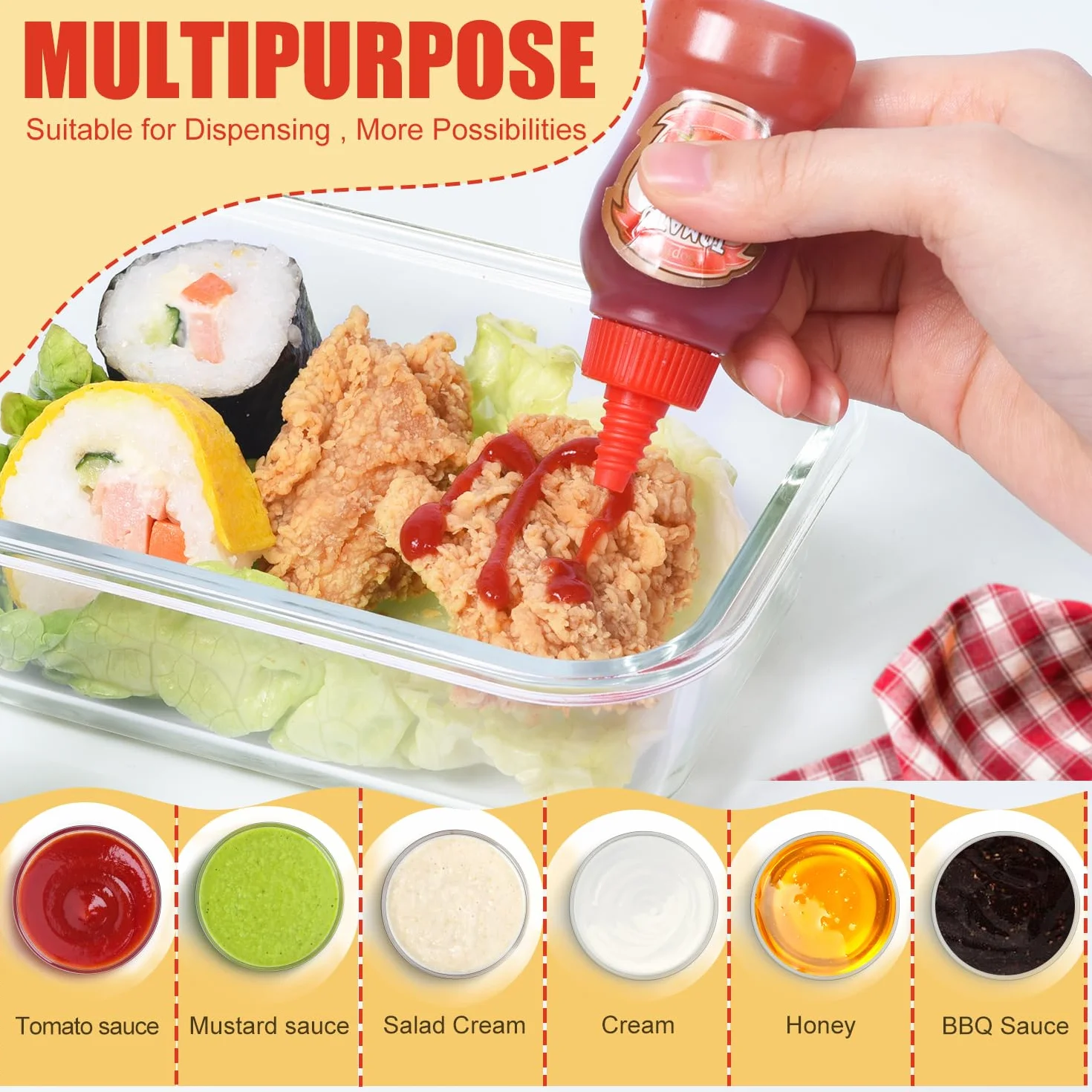 Sopito Butelki do wyciskania 40 ml 6 sztuk mini shaker do dressingu