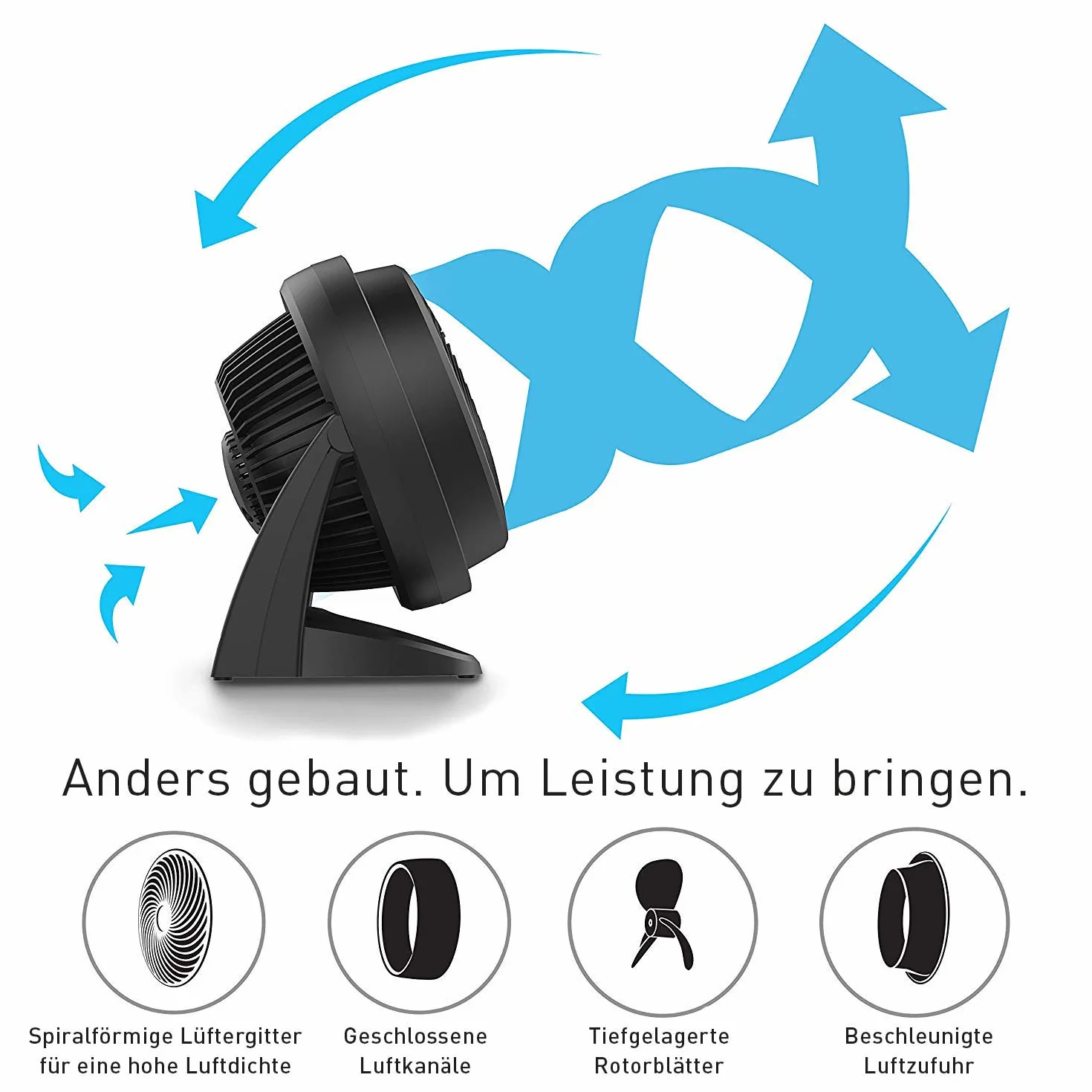 Vornado 630-E Wentylator Podłogowy, 60 W, Czarny