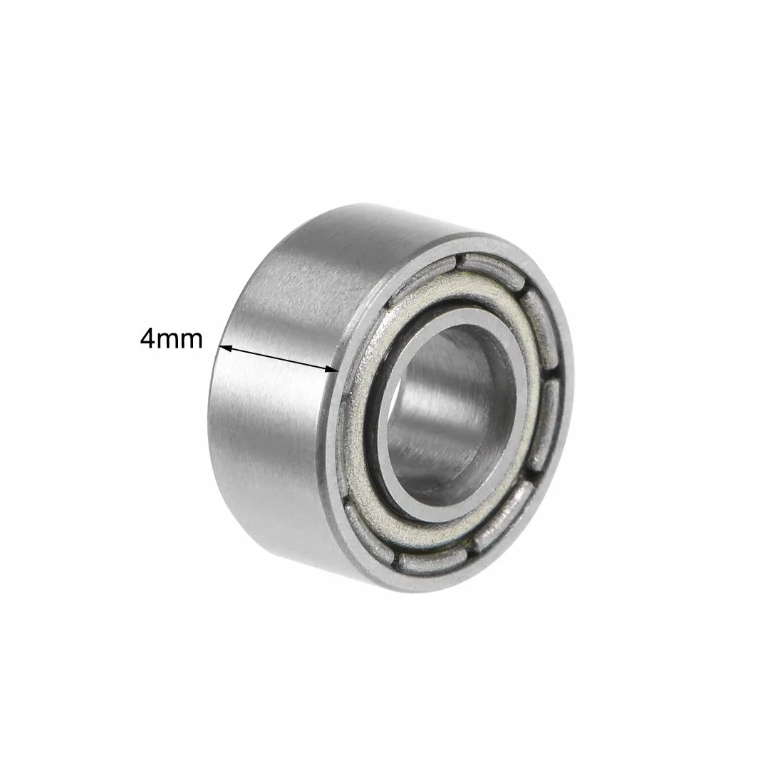 sourcing map 4 sztuki 684ZZ Łożyska kulkowe zwykłe Z2 4 x 9 x 4 mm podwójnie ekranowana stal węglowa