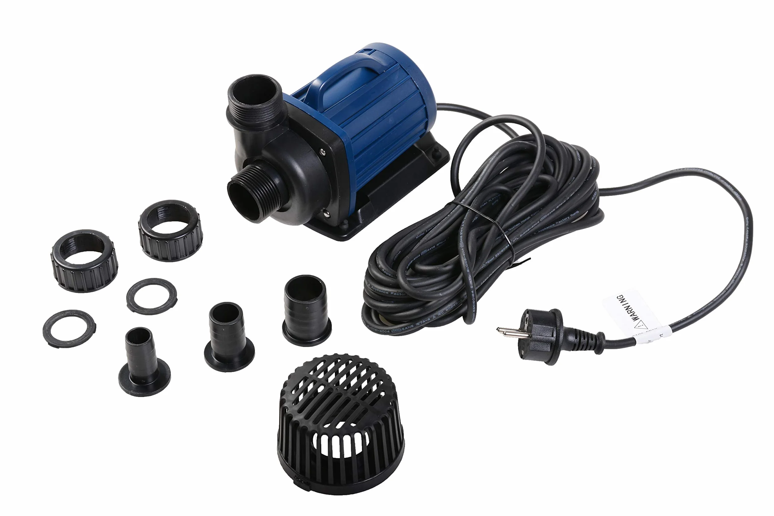 AquaForte DM-8 000 pompa do oczka wodnego/filtracyjnego, 70 W, maks. przepływ 8 m³/h, maks. wysokość tłoczenia 4,5 m, długość kabla 10 m, odpowiednia do cieków wodnych, wodospadów i filtrów