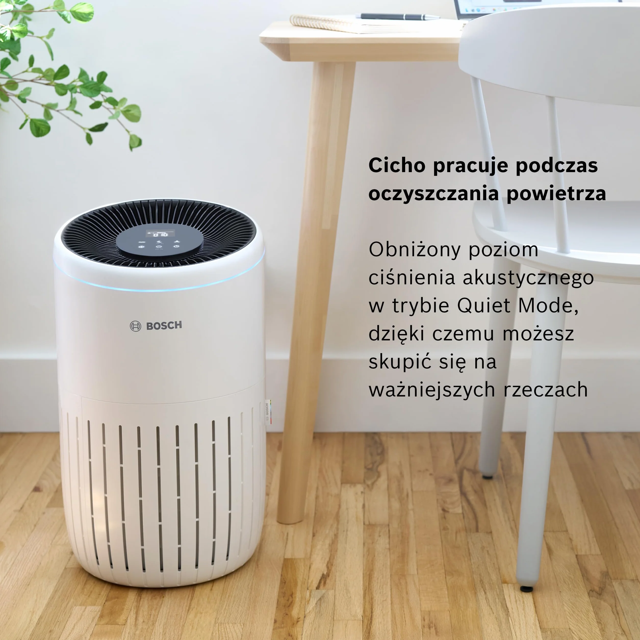 Bosch Air 4000 Oczyszczacz Powietrza, 62,5 m², 300 m³/h, < 25 dB(A), filtr, tryb automatyczny