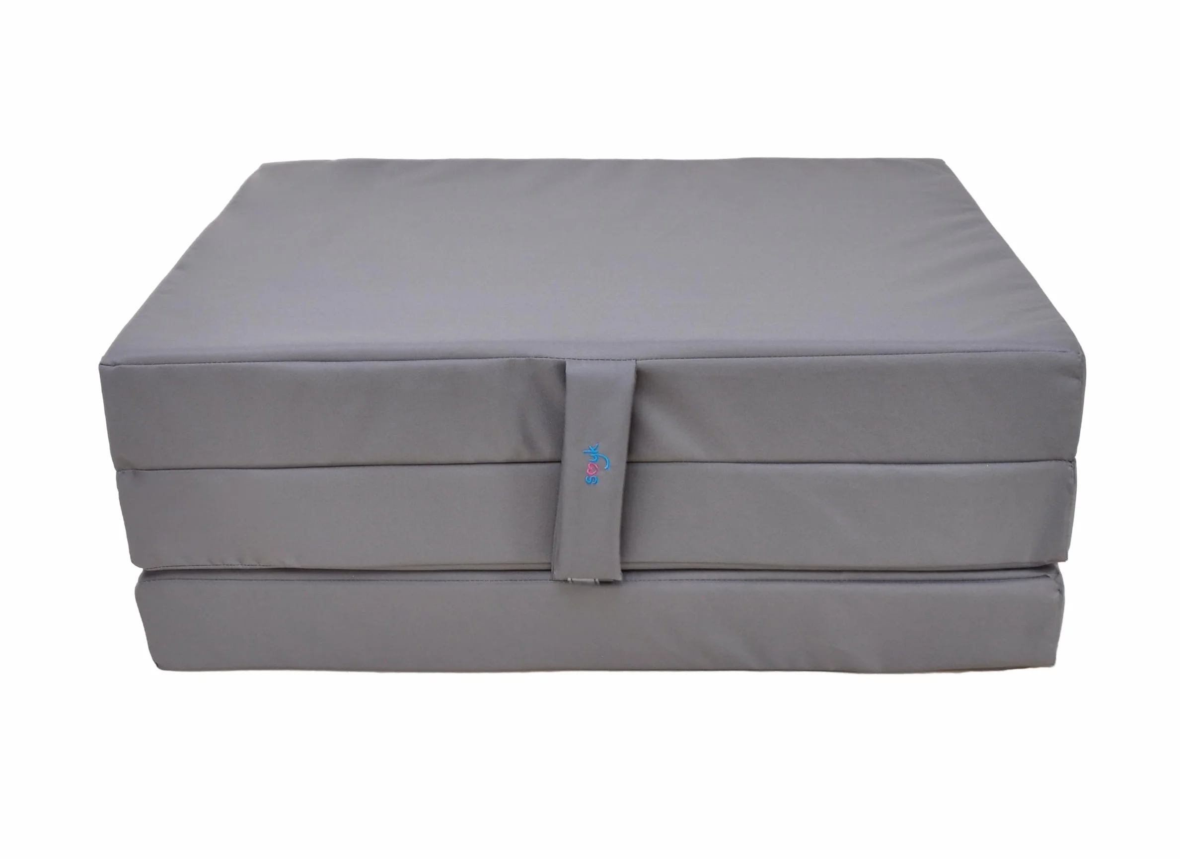 Składany materac 200x60x10 cm Wodoodporny Materac Kempingowy, 3-częściowy, Łóżko polowe, dla gości, Materac podłogowy, Materac do spania, kolor szary