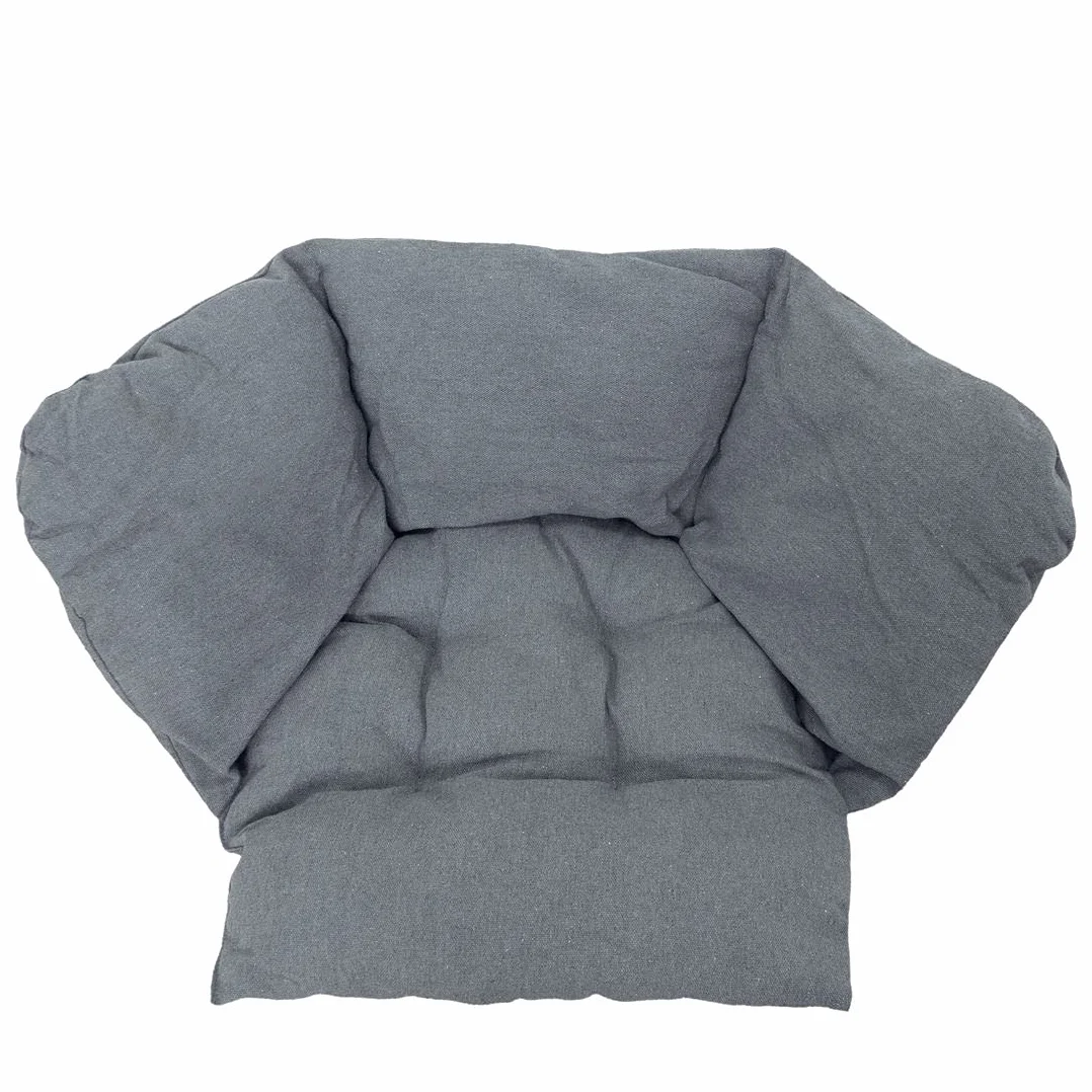 yourGEAR Boracay fotel wiszący z tapicerką siedziska w kolorze szarym lub beżowym – maks. 240 kg, huśtawka wisząca 360° Swing Chair, fotel wiszący [szary]