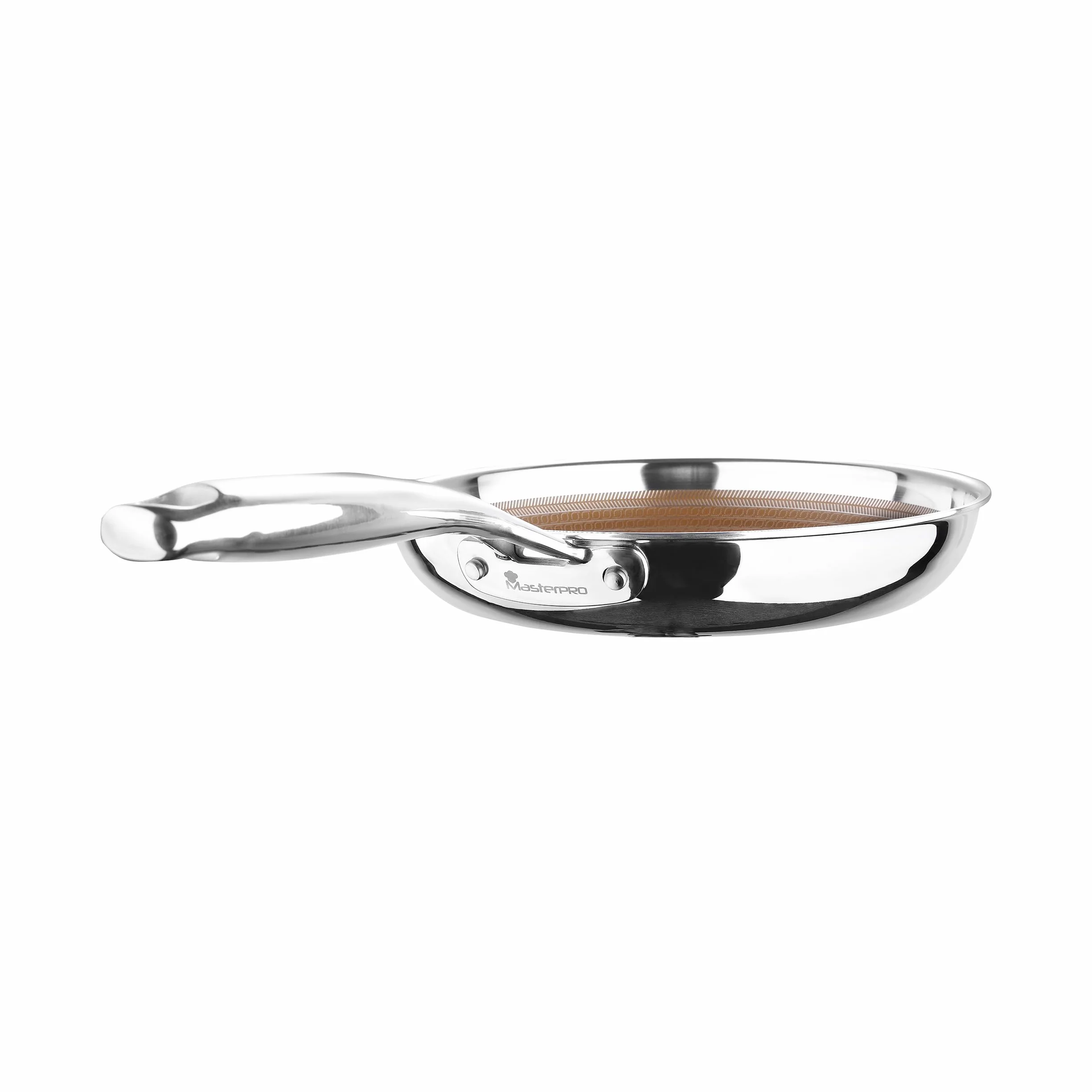 MasterPRO Zestaw patelni 2-częściowy 20 cm i 25 cm stal nierdzewna rdzeń aluminiowy powłoka nieprzywierająca