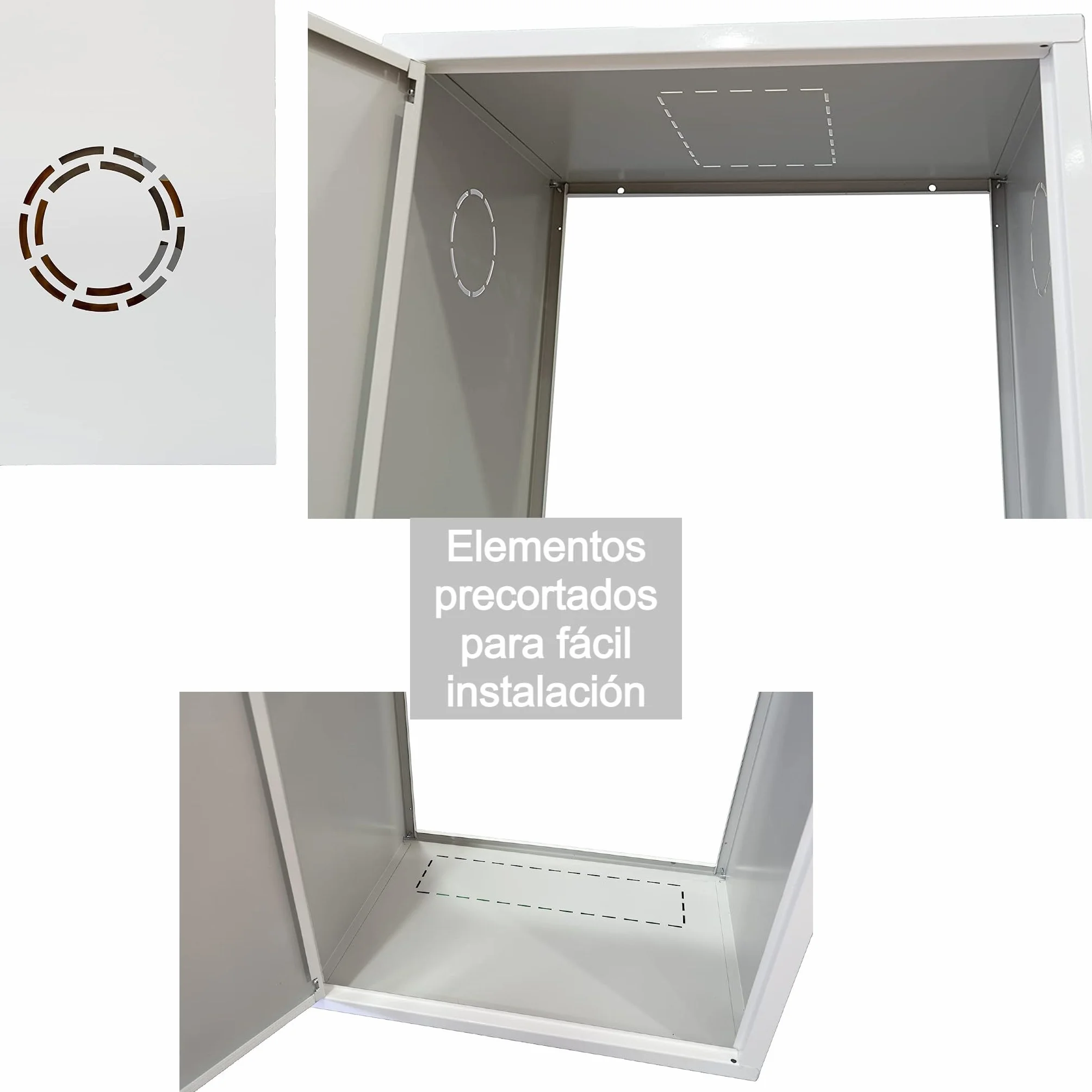 Bricoloco Szafa obejmuje Zewnętrzny metalowy kocioł do kotłów gazowych lub termosów 100 X 55 X 44 Cm (wysokie x szerokość x dno)