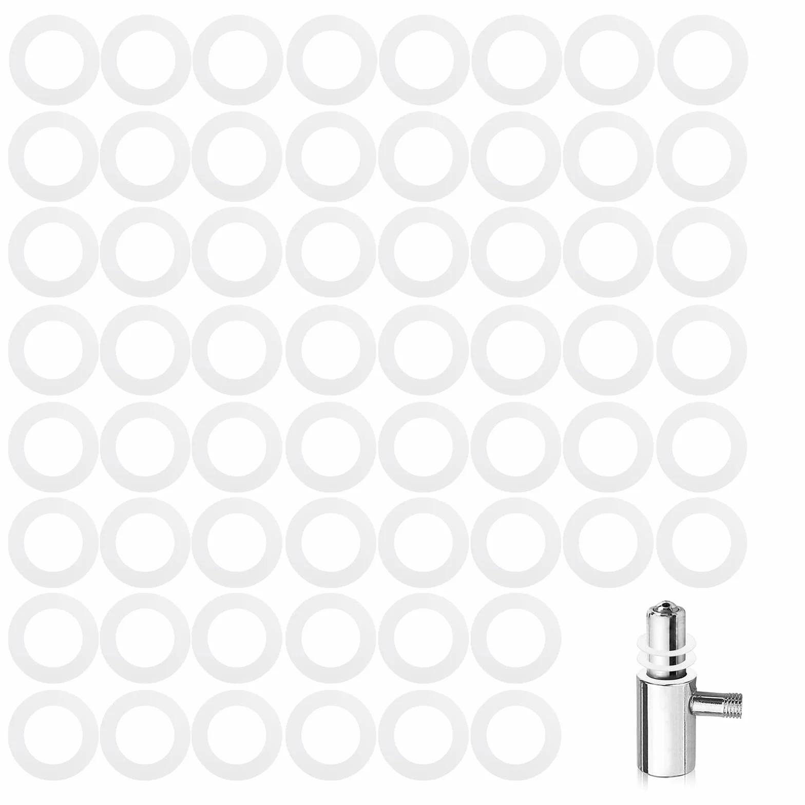 60 sztuk pierścieni do drzwi pokojowych, podkładki z tworzywa sztucznego 15 mm x 10,2 mm, do standardowych drzwi pokojowych, podkładek, zawiasów drzwiowych (1 mm, 30 szt. i 2 mm, 30 szt.)