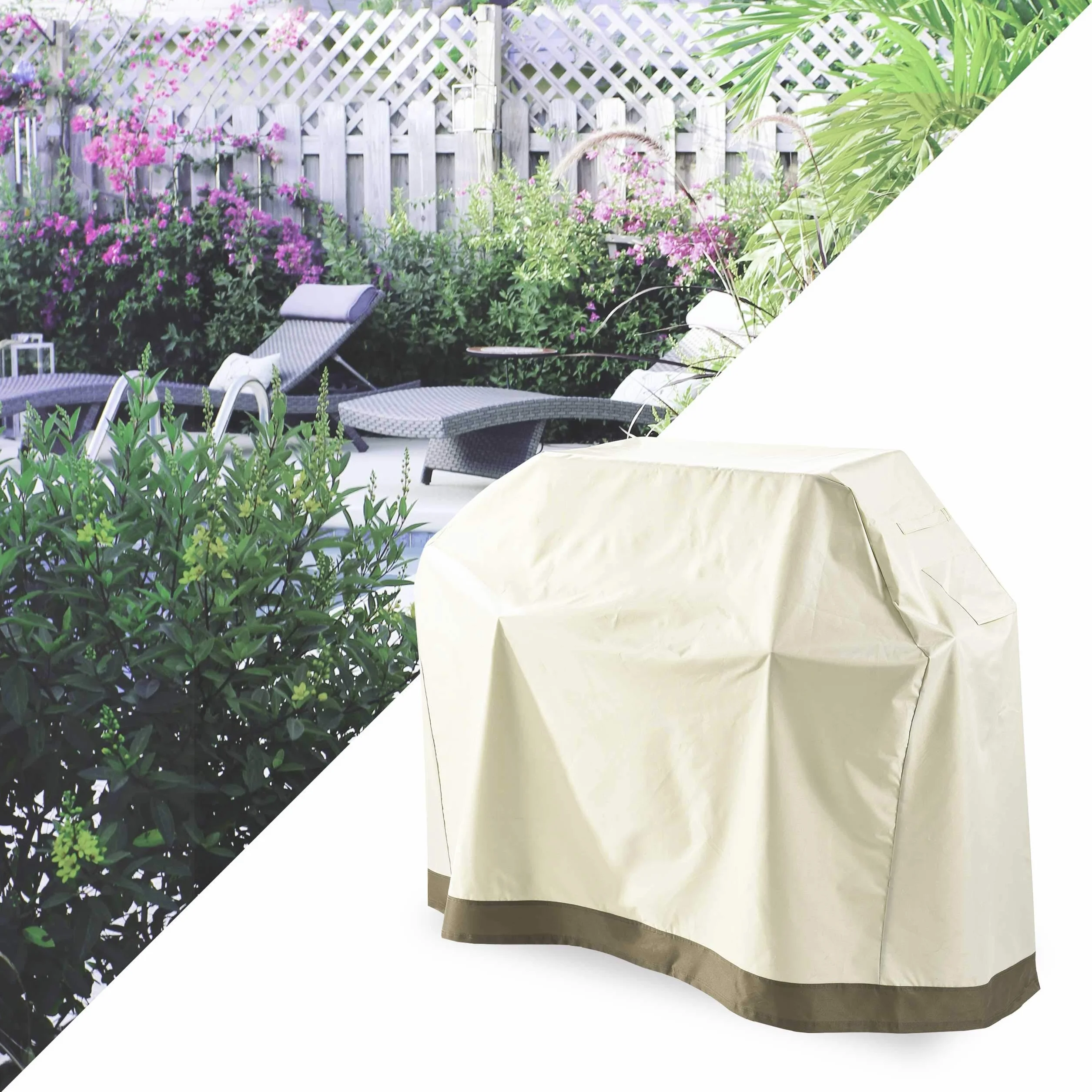 Lumaland Pokrowiec na grilla 183 x 68 x 133 cm – wodoszczelny – odporna na rozerwanie tkanina Oxford 600D – 280 g/m² – pokrowiec ochronny na grill gazowy – odporny na działanie promieni UV – lato