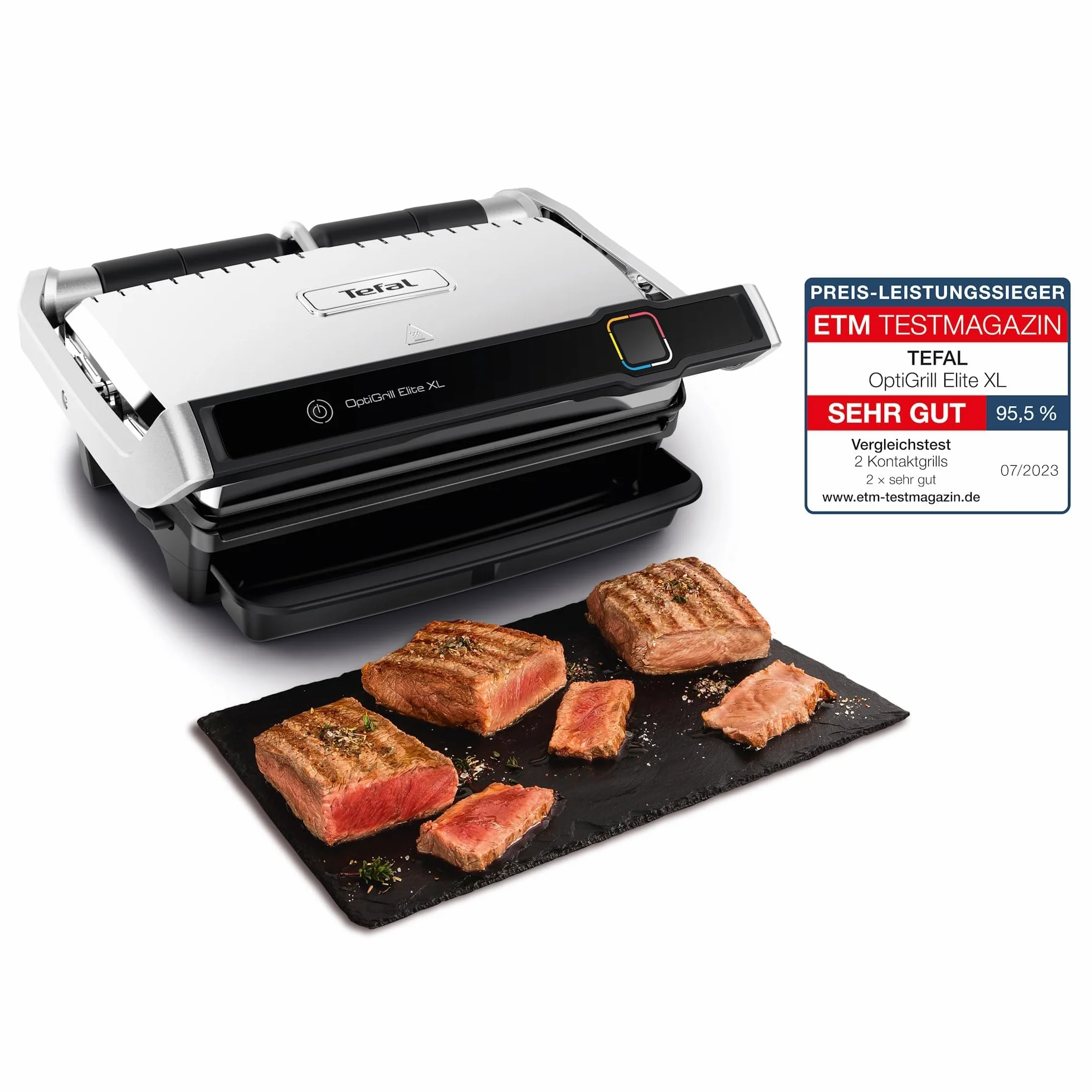 Tefal Gc760D Grill, Szary/Czarny, ‎44,4 x 34,3 x 18 cm; 7,2 kg