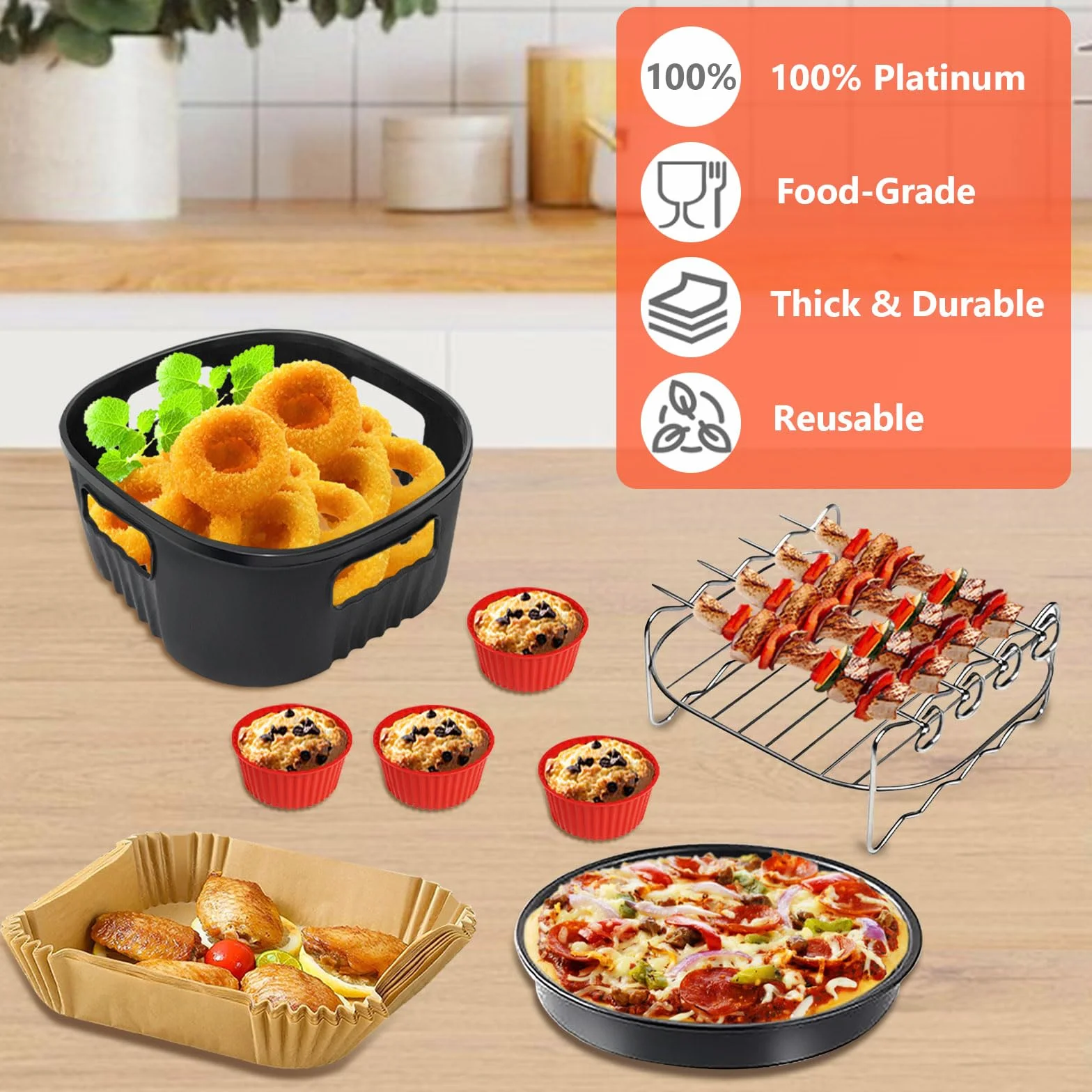 Akcesoria Airfryer Philips Essential 4,1 l HD9252 HD9255 HD9200 5 sztuk