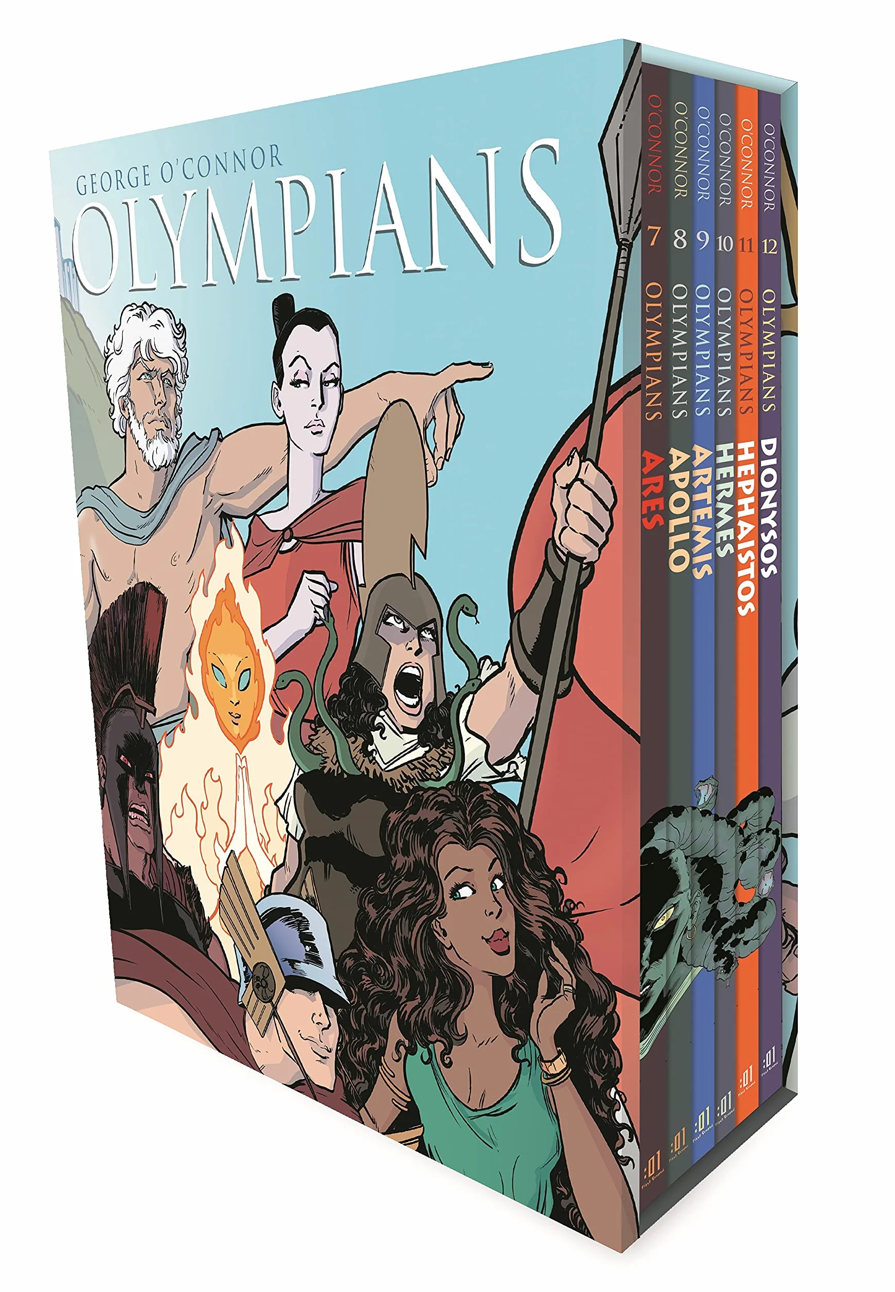 Olympians Boxed Set Books 7-12: Ares, Apollo, Artemis, Hermes, Hephaistos, and Dionysos