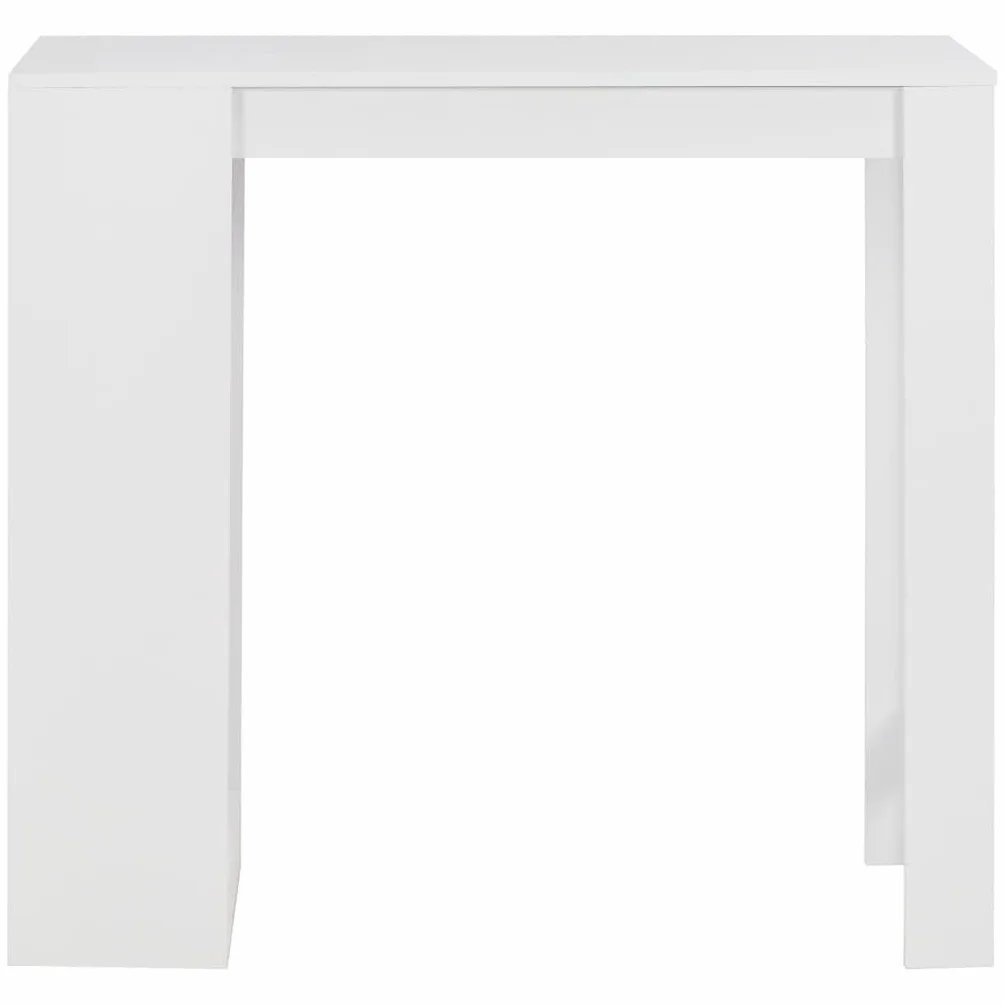 vidaXL Stolik barowy z półkami, biały, 110 x 50 x 103 cm