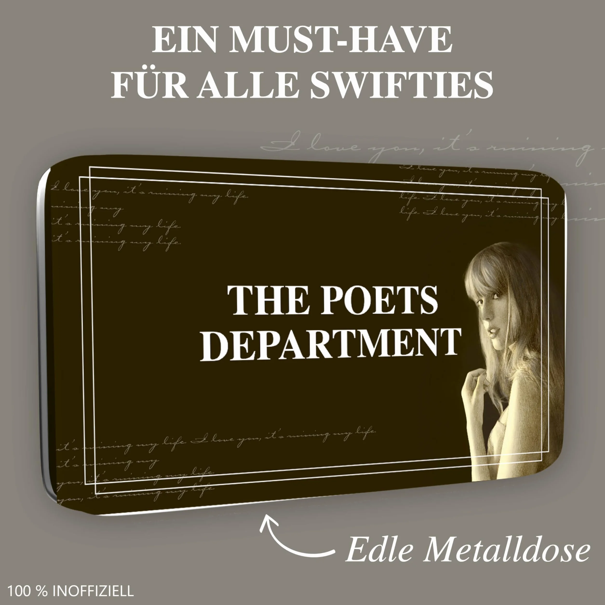 Das inoffizielle Taylor Swift Schreibset - Poets Department: Deko-Metalldose mit Journal, Stiften, Transferstickern, Büroklammern und mehr