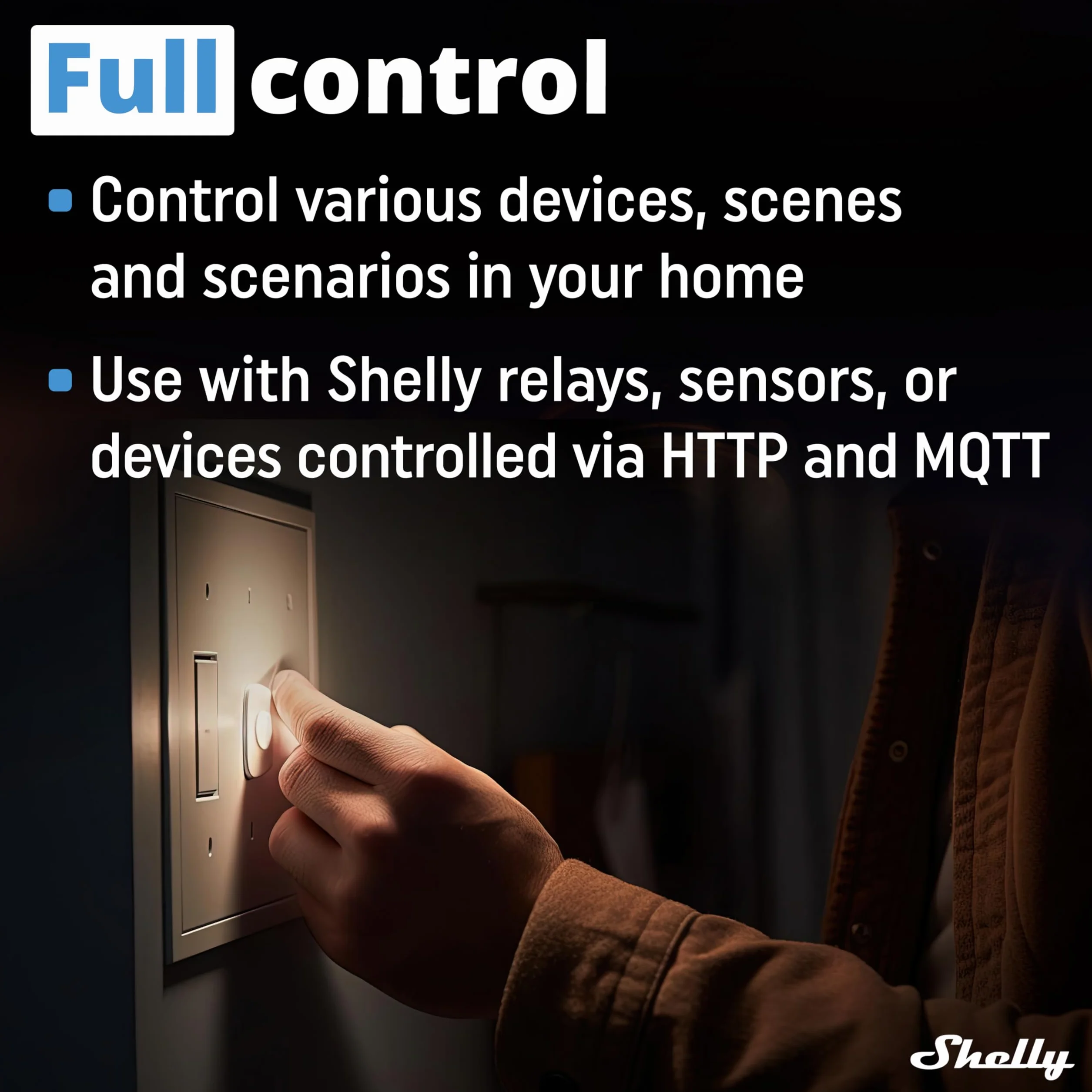 Shelly i4 Gen3- Sterownik wejść 4-cyfrowych WiFi i Bluetooth dla przekaźników Shelly, Automatyka domowa,Kompatybilny z Alexa i Google Home, iOS, Android, Bez hubu, Zdalne sterowanie,Wieloklik