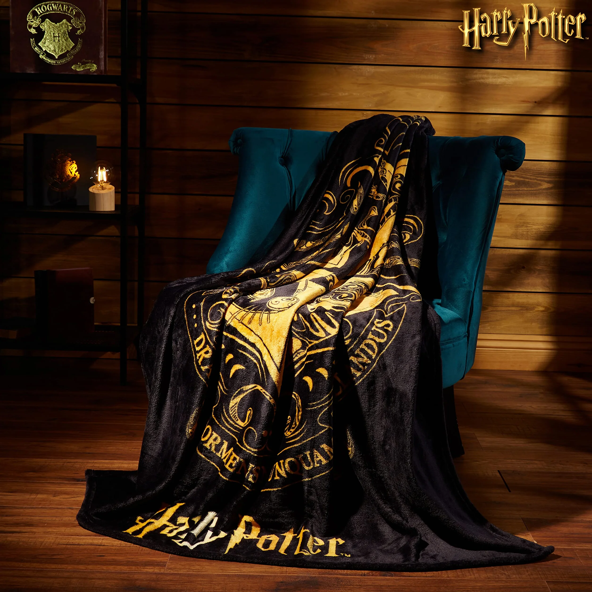 Harry Potter Prezenty Koc polarowy na łóżko Super miękki, przytulny koc do łóżka Hogwarts Wystrój sypialni pluszowa narzutka 150 x 130 cm na sypialnię, podróże, noclegi
