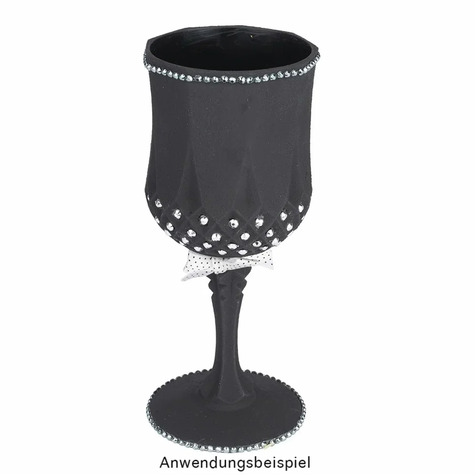 Ideen mit Herz Kieliszki do wina o wyglądzie kryształu, 200 ml plastikowe szklanki, piknik, do podróży, nietłukące się, średnica 7 cm, wysokość 16,7 cm, przezroczyste, nadają się do kontaktu z