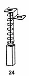 Szczotki węglowe do młotka Bosch UBH 3/24 SE - 6,3 x 6,3 x 11,5 mm - 2,4 x 2,4 x 4,3 cala - z automatycznym wyłączaniem