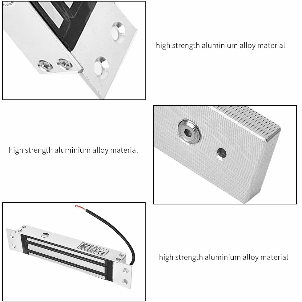 BuyWeek Elektryczny zamek magnetyczny, zamek elektromagnetyczny, DC 12 V, 180 kg, stop aluminium do systemu kontroli dostępu