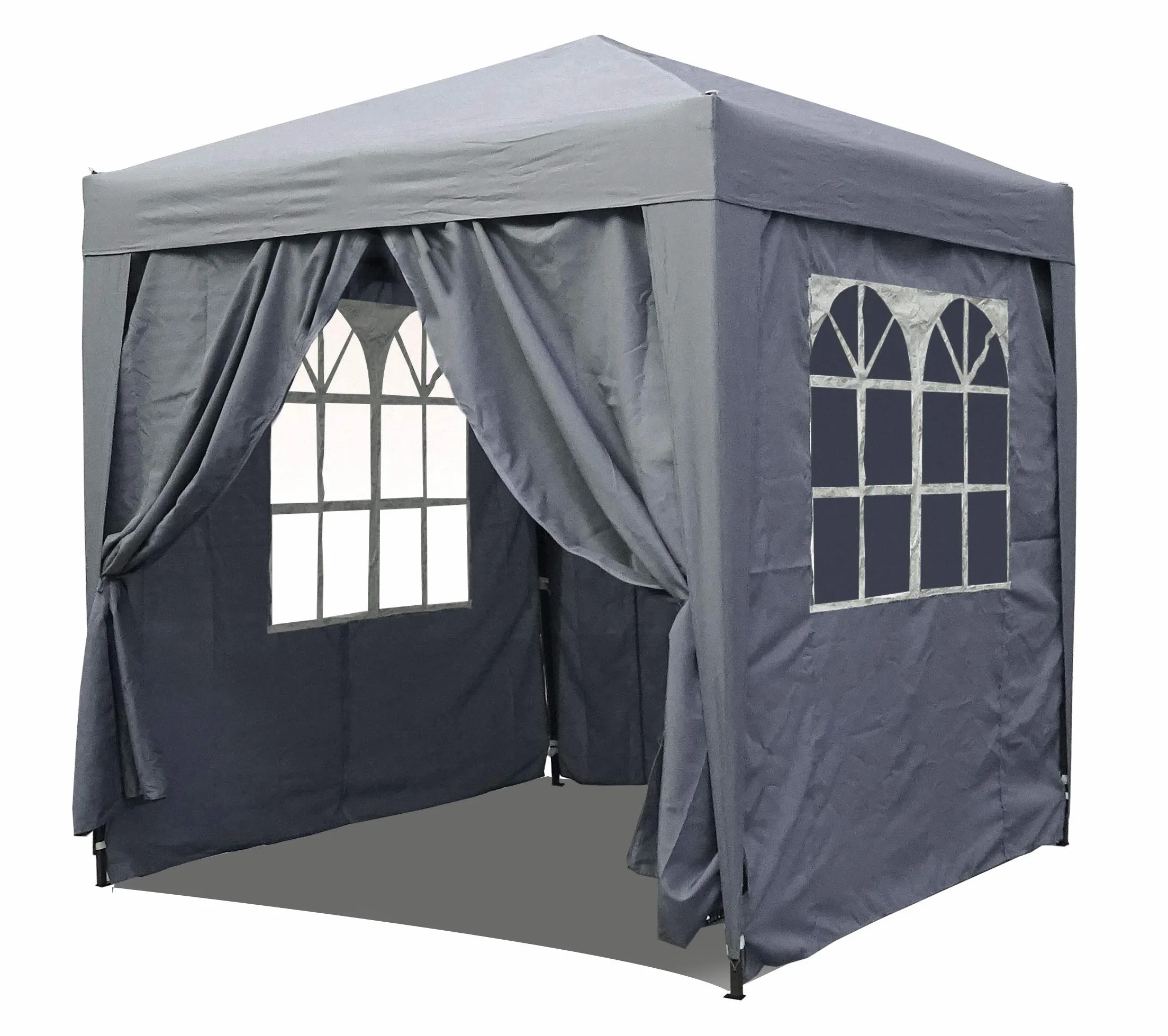 QUICK STAR Pawilon pop-up 2 x 2 m szary Smoky z 4 cz??ciami bocznymi Easy-Krzep, 2 x 2 m