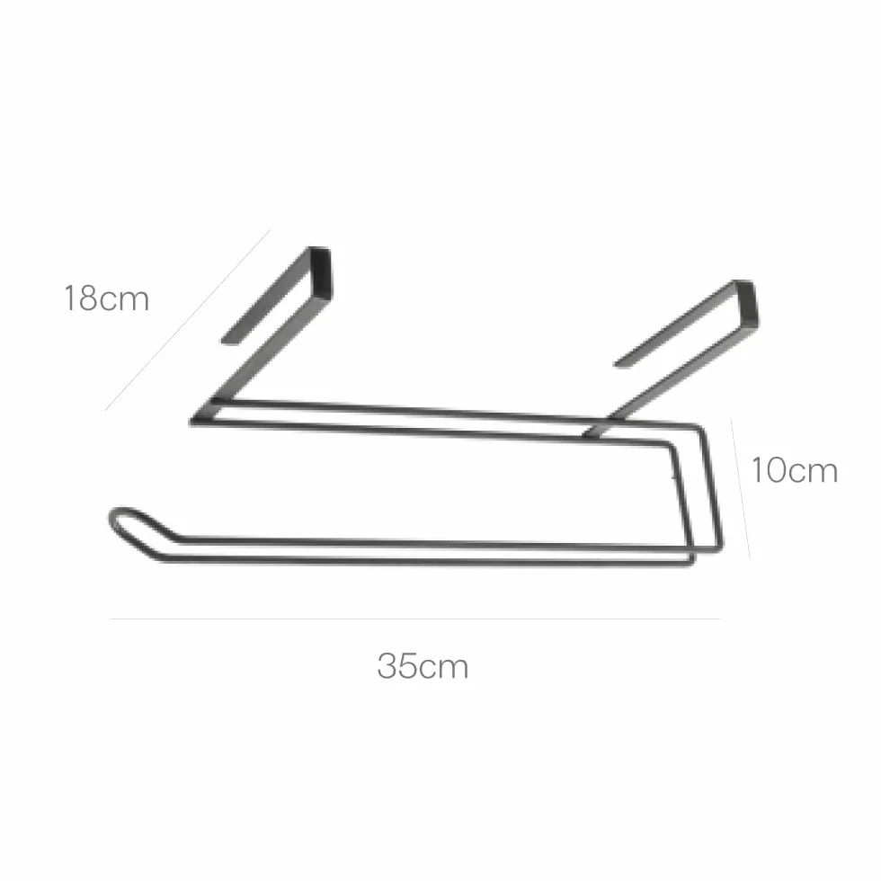 Metaltex Uchwyt na rolki papieru metal lawa czarna 35 x 18 x 10 cm