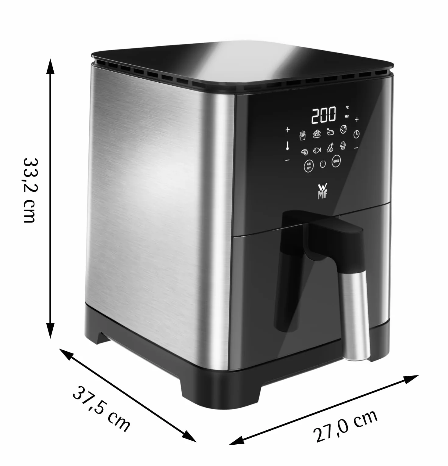 WMF Frytkownica na gorące powietrze 1550 W 4,6 l 8 programów czarna