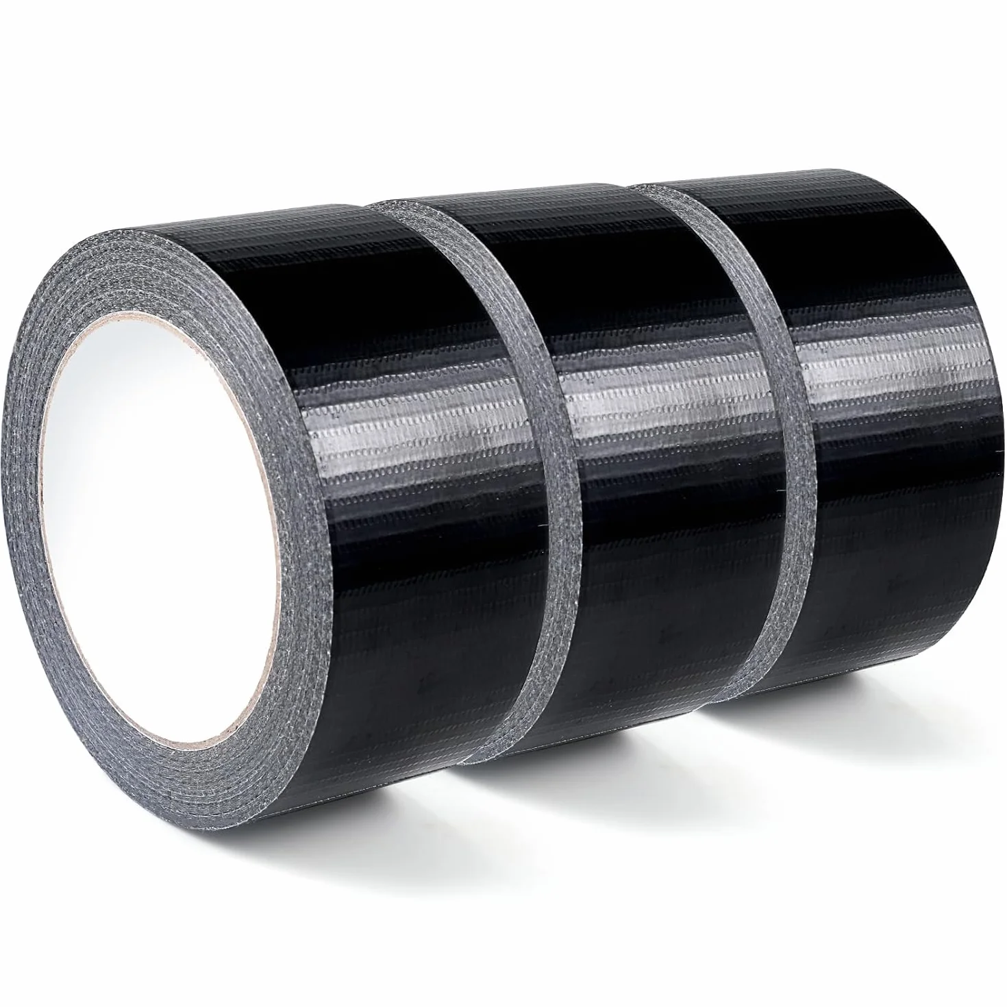 Taśma pancerna, bardzo mocna, 48 mm x 100 m, taśma z tkaniny, czarna, pancerna taśma wodoszczelna, taśma klejąca z tkaniny, do użytku wewnątrz i na zewnątrz, wzmocniona tkaniną taśma naprawcza