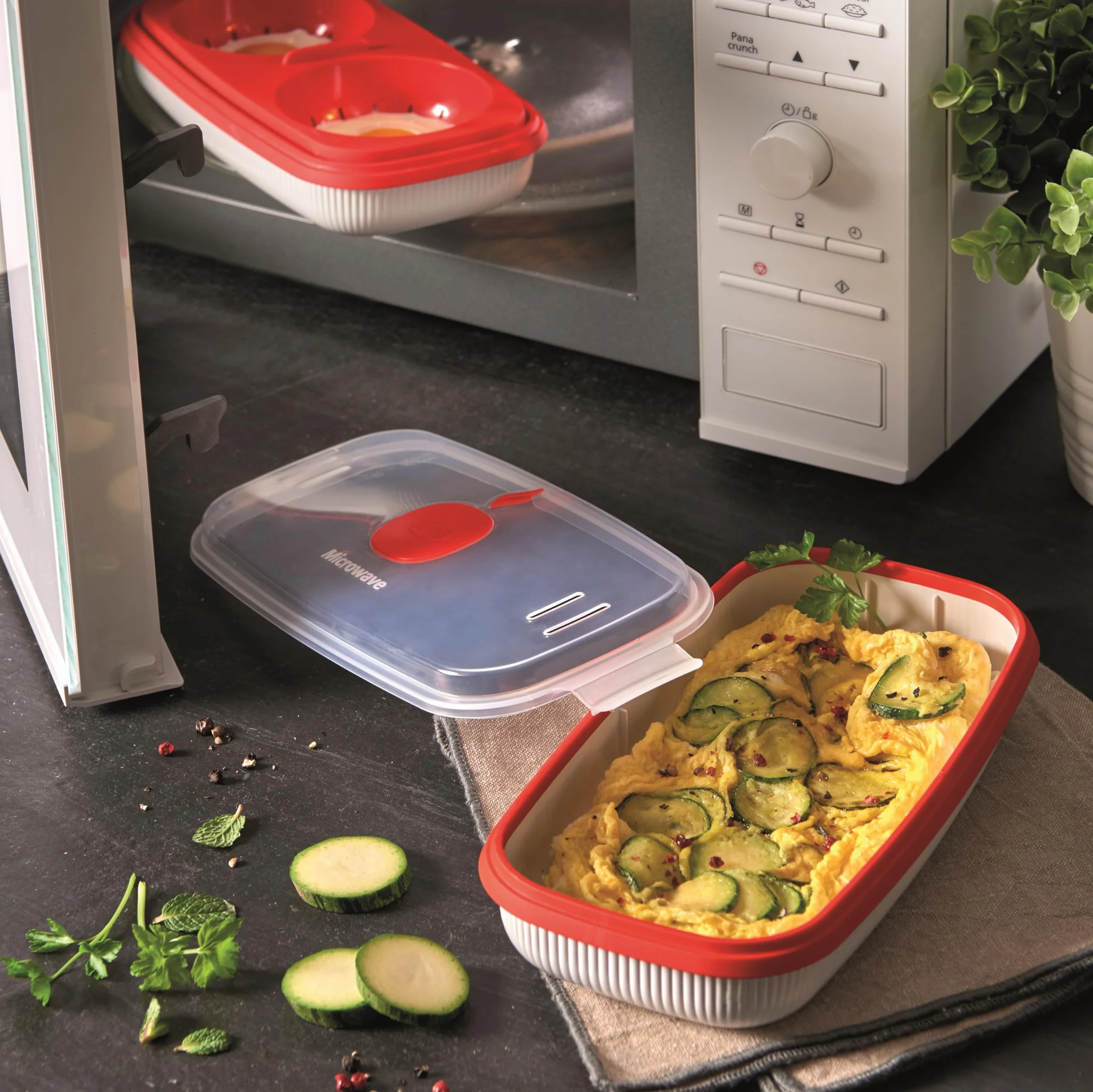 Snips | Jajka, omlet i omlet do kuchenki mikrofalowej | 0,75 l | kolor biały | Linia Tempozero | 24 x 12,5 x 6 cm | BPA Free | Made in Italy