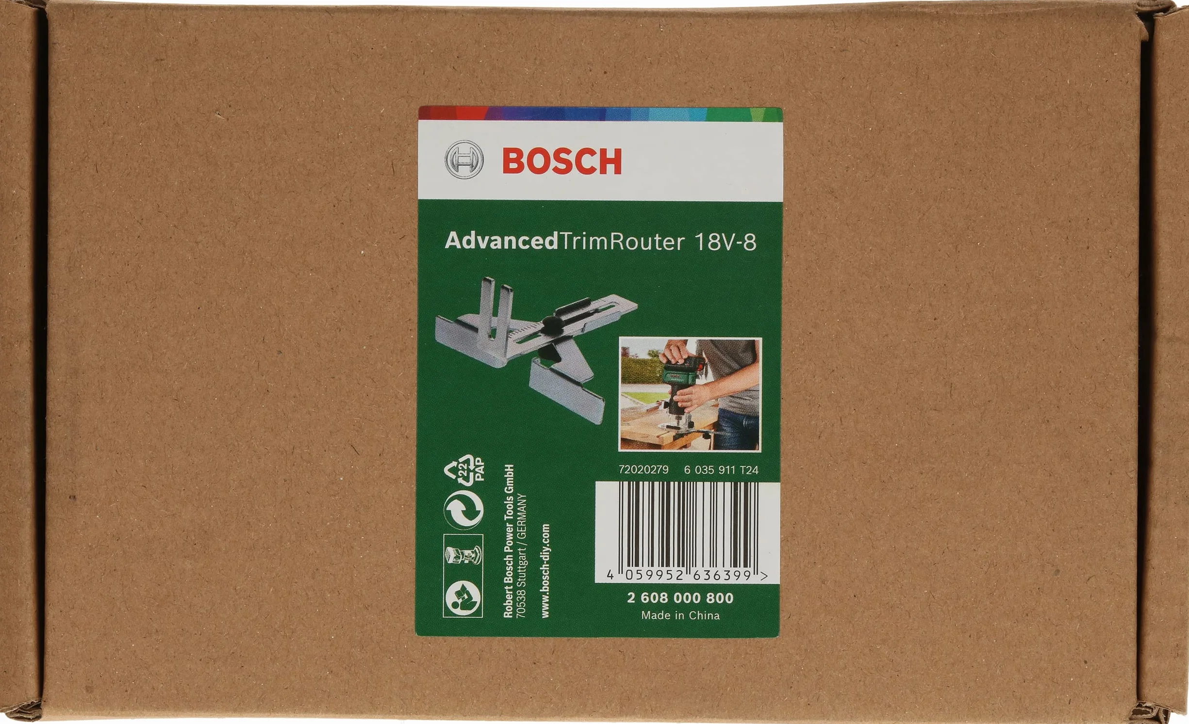 Bosch Accessories 1 x prowadnica równoległa (do Advanced TrimRouter 18V-8, akcesoria frezarka)