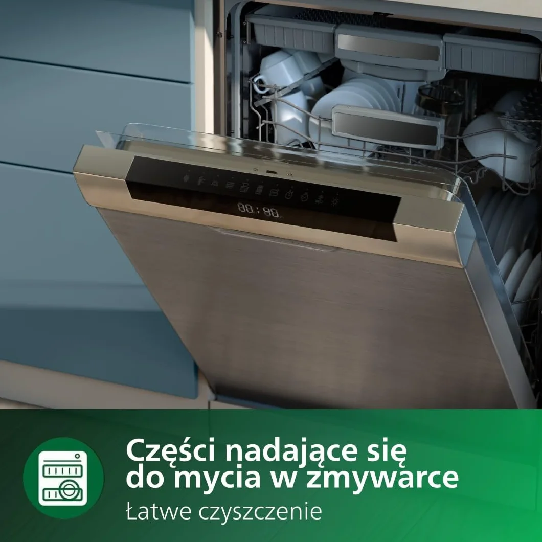 Philips Airfryer XL Seria 3000, 6.2 l (1.2Kg), Beztłuszczowa Frytkownica 14-w-1, Do 90% Mniej Tłuszczu Dzięki Technologii Rapid Air, Cyfrowy wyświetlacz, Aplikacja HomeID (HD9270/90)