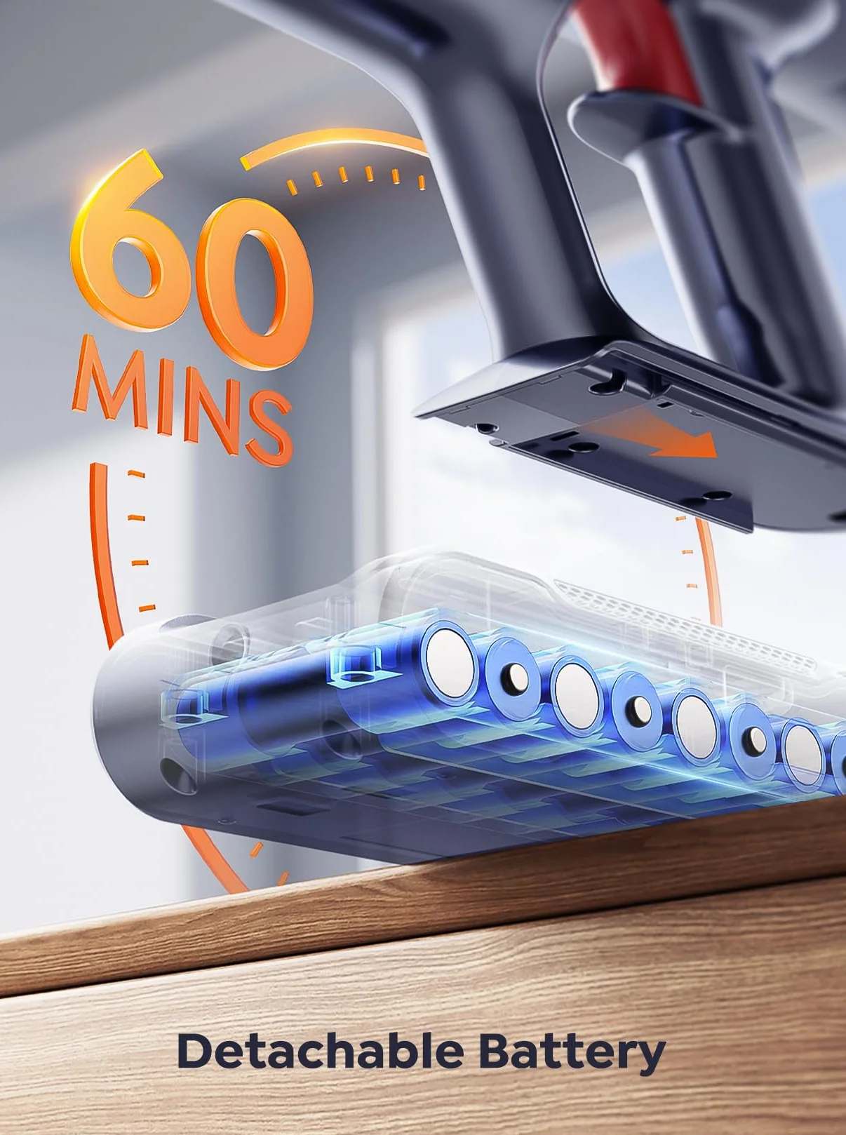 INTETURE Bezprzewodowy odkurzacz elektryczny 45 kPa 550 W 60 min