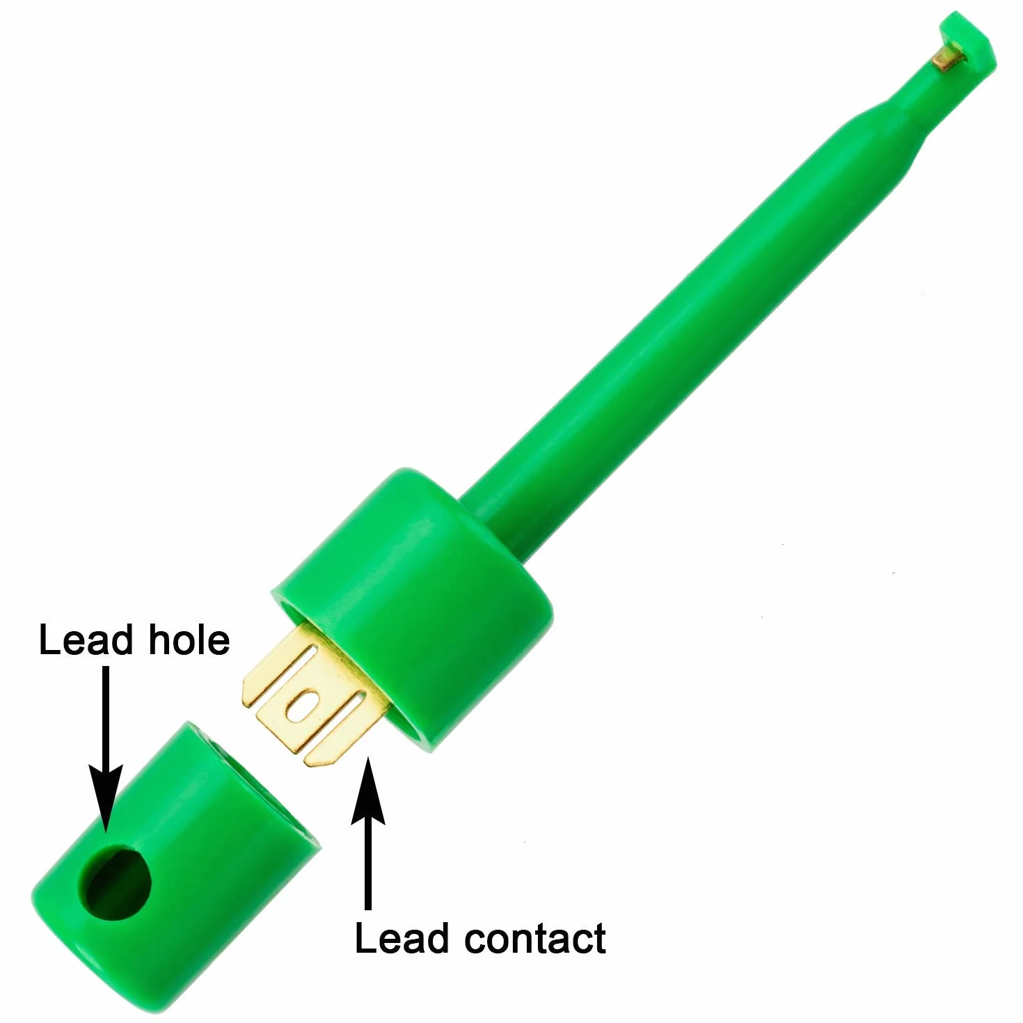 RUNCCI-YUN 30 szt. Mini zacisk sprężynowy z hakiem testowym, multimetr przewód testowy klips elektroniczny mini sonda testowa, chwytak sondy, do PCB SMD IC (czerwony, niebieski, czarny, żółty, zielony