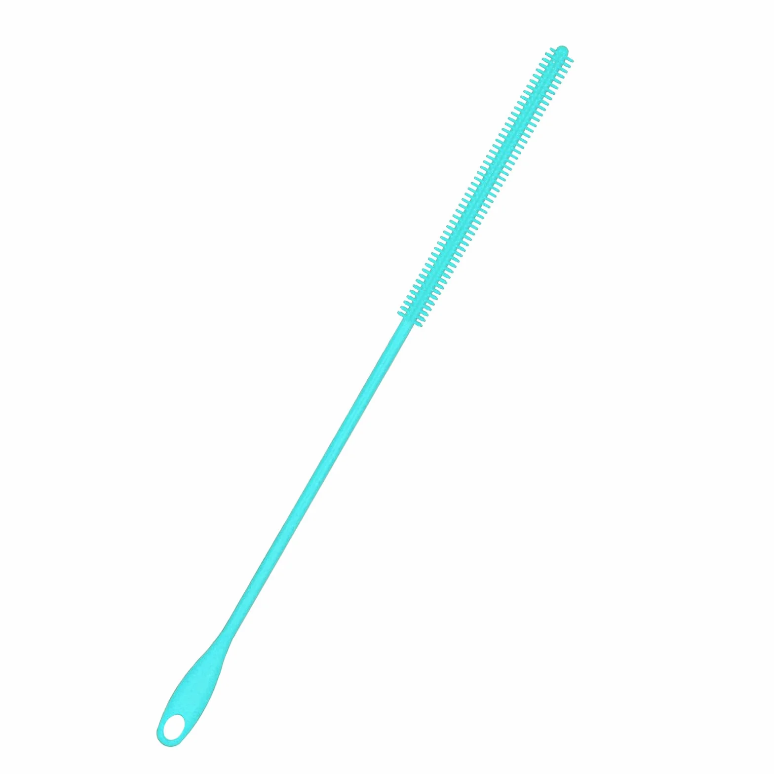 Silikonowa Szczotka do Slomy, 8 mm Niebieska Srodek Czyszczenia Slomy Dlugosci 24 cm z Otworem Zawieszania Narzedzie Mycia Slomy Wielokrotnego Uzytku Zginana Szczotka Szczelinowa do Slomy