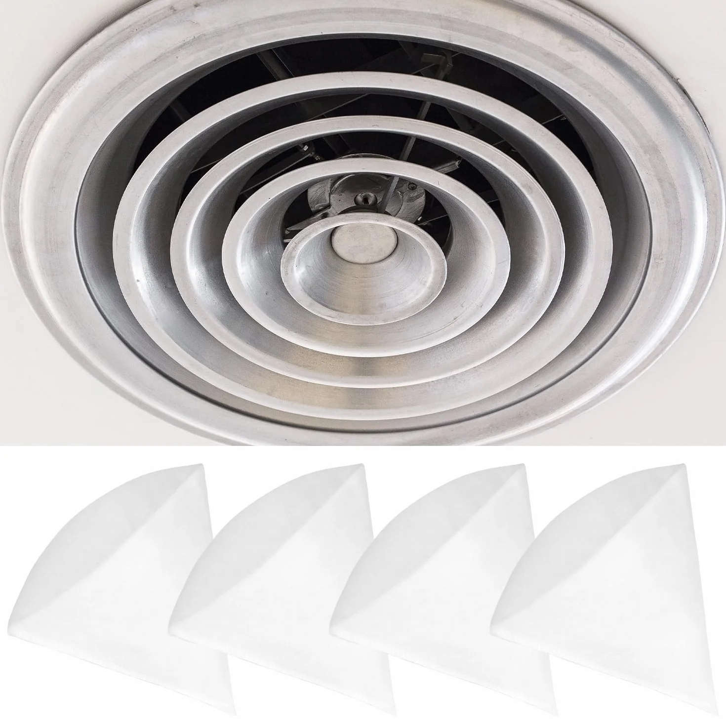 QWORK® 20 sztuk filtr stożkowy DN 125, G4, filtr powietrza wylotowego stożkowy, do zaworów ssących system wentylacji pasuje do Zehnder、Helios, Maico、Pluggit
