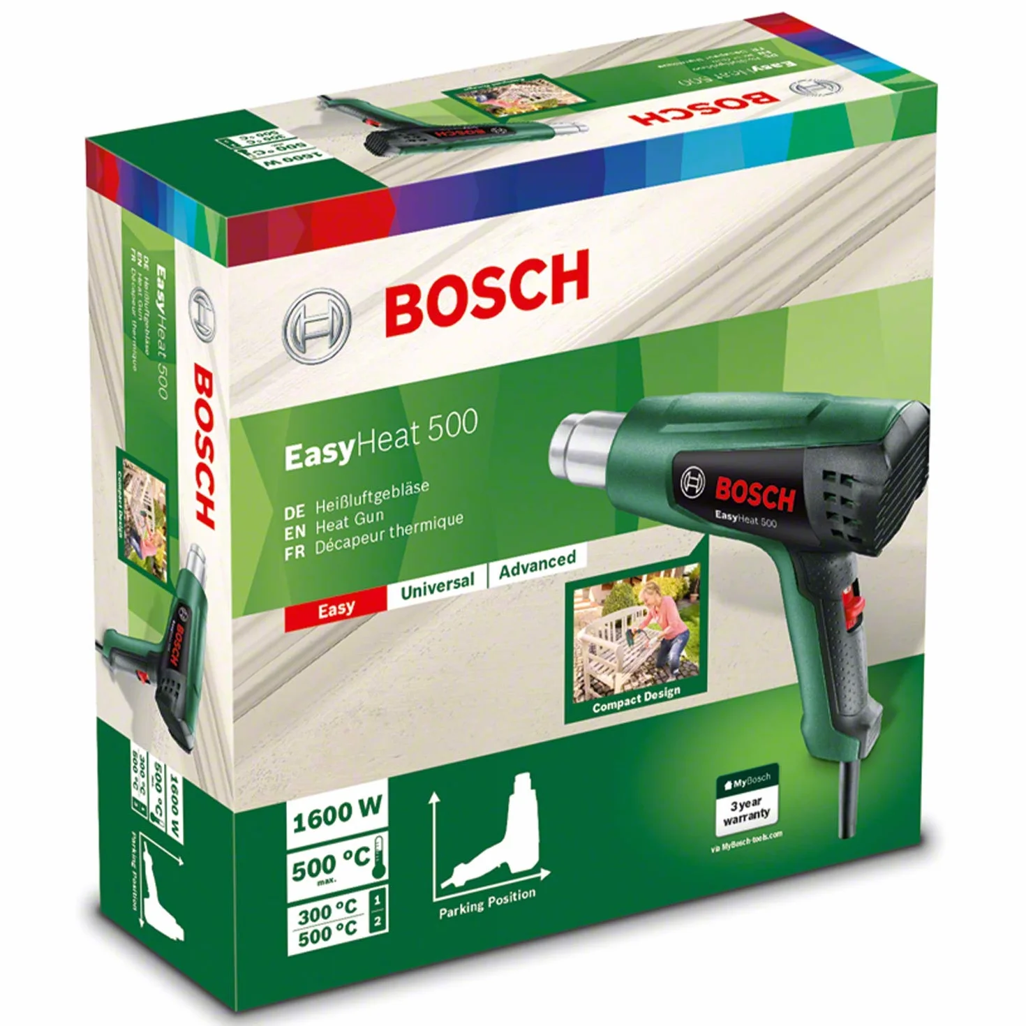 Bosch EasyHeat 500 – dmuchawa gorącego powietrza (1600 W, karton)