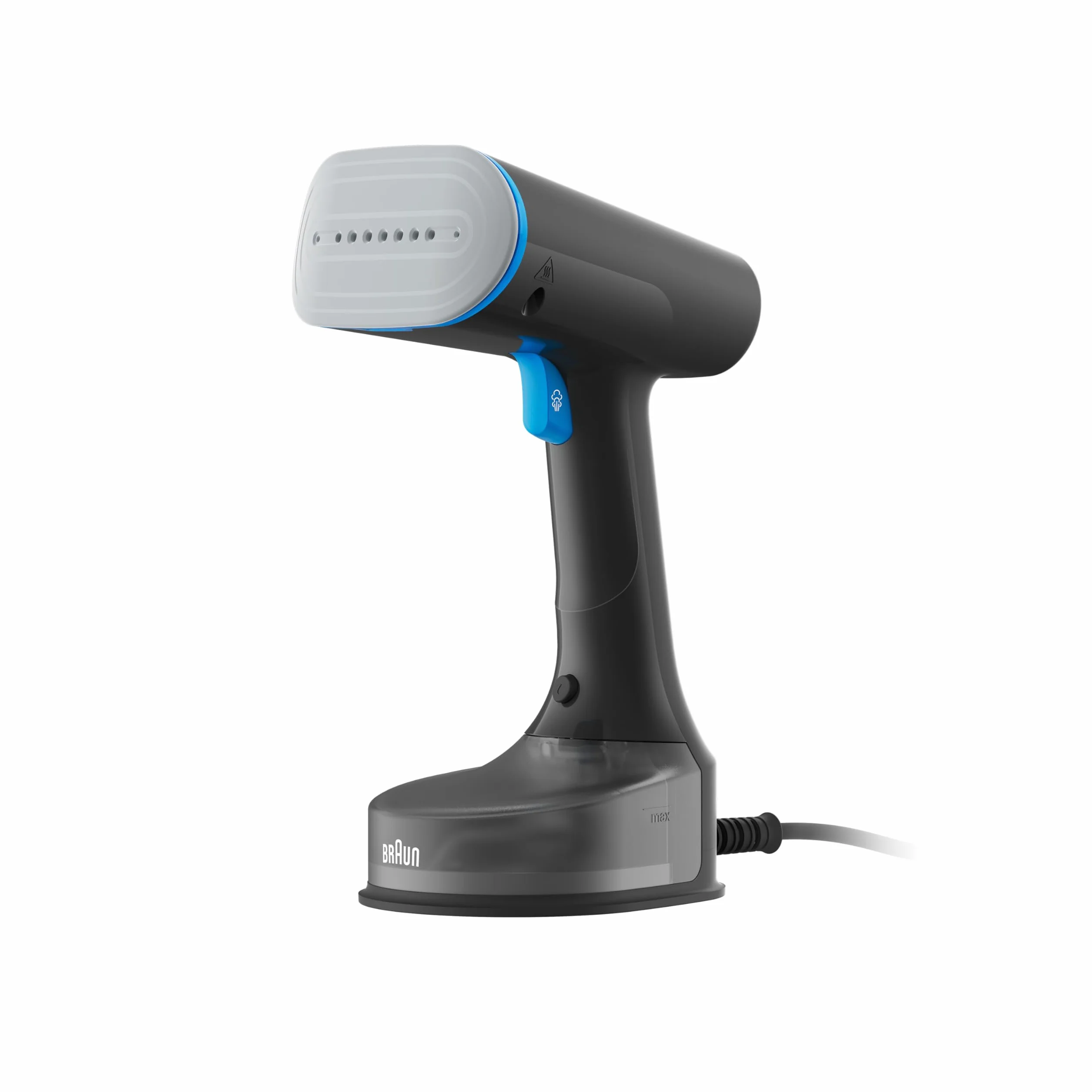 Braun QuickStyle 5 GS5031BL parownica parowa, technologia Dual FreeGlide 3D, technologia FastSteam, para 25 g/min, zbiornik na wodę 150 ml, kabel o długości 2,5 m, gotowy w 45 sekund, 1200 W,