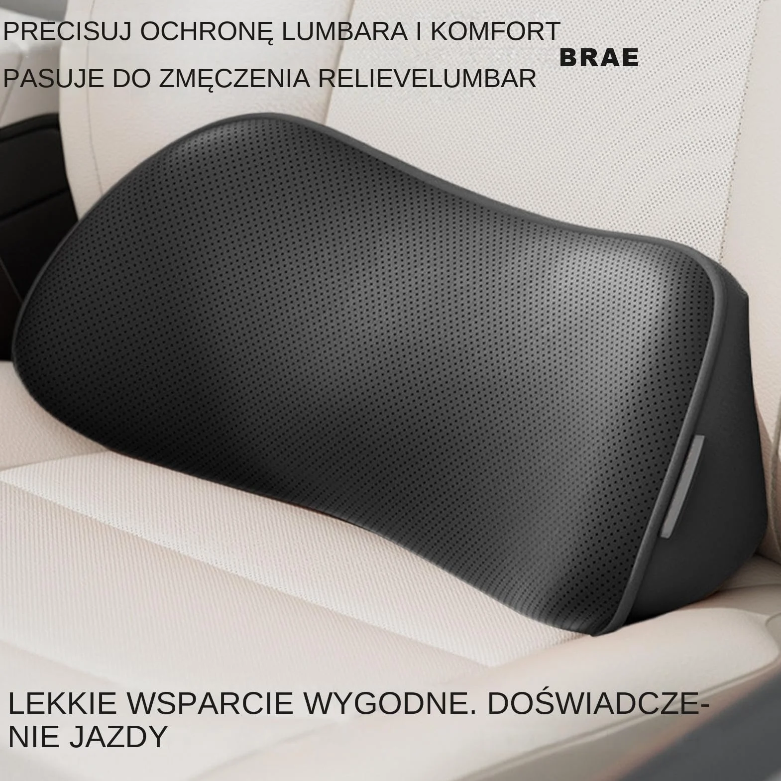 Ergonomic Lumbar Pillow - Car and Chair Back Support | Memory Foam with Adjustable Strap, Non-Slip Cushion Perfect for Driving, Office Chair, Home Seat, Lower Back Reliefs