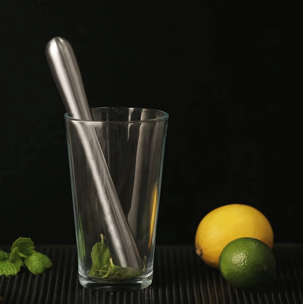 Zestaw tłuczków do koktajli z nierdzewnej stali Duories na Caipirinha i wszystkie drinki, tłuczek do koktajli Caipirinha, tłuczek koktajlowy, tłuczek barowy, narzędzia do świeżych owoców, przypraw