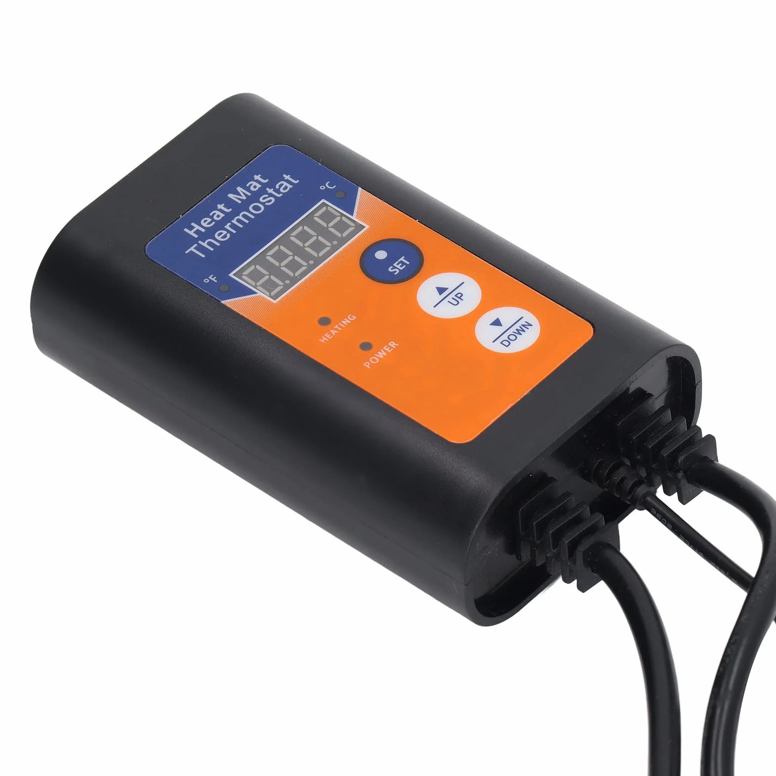 Cyfrowy termostat maty grzewczej, LED 1000W Fahrenheita Celsjusza Cyfrowy regulator temperatury przełączany mata ciepła sadzonki do kiełkowania nasion(#2)