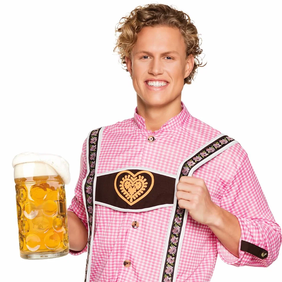 Boland - 54249 - Szklany kufel do piwa, 1 litr, kufel do piwa na imprezy, urodziny lub festiwale piwa, szklanka do picia na jeden kufel piwa