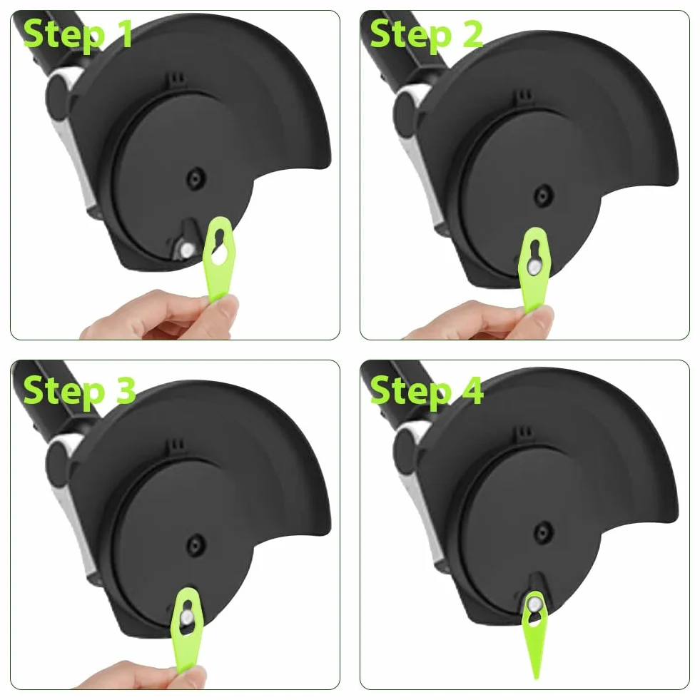 OFFCUP Plastikowe ostrza, 110 szt. plastikowych ostrzy zapasowych, ostrza do kosiarek z tworzywa sztucznego, ostrza do podkaszarek z tworzywa sztucznego do Einhell GC-CT 18/24 Li, ECC (jasnozielony)