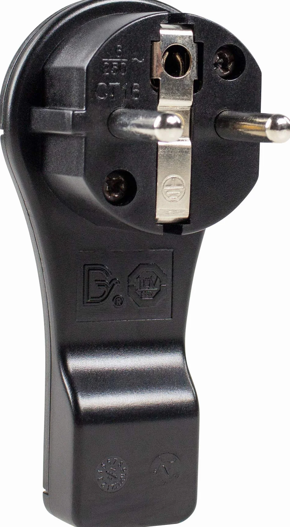 as - Schwabe as 45039 as-Schwabe45039Schutzkontakt-Flachstecker, schwarz, 230 V