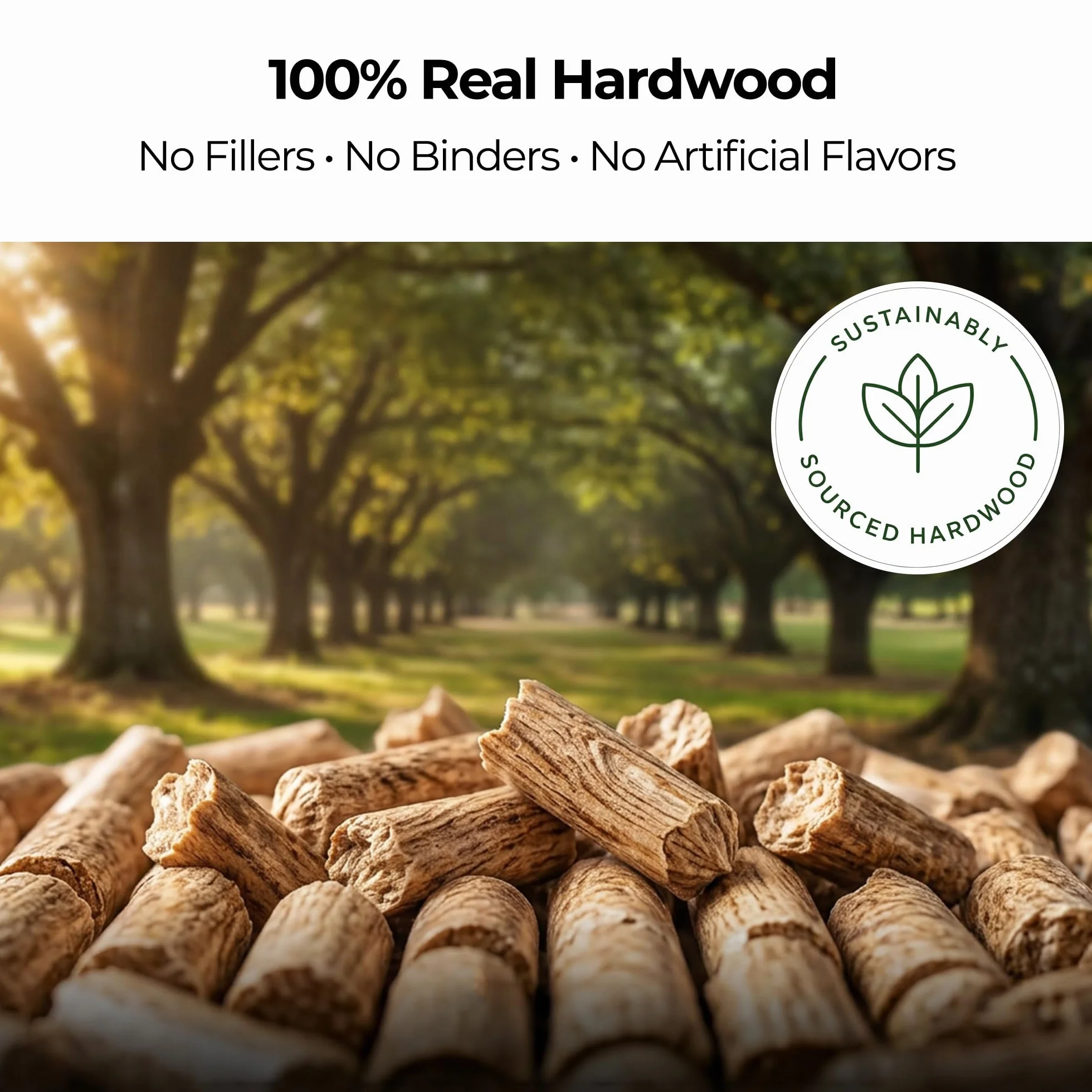 Kona Zestaw pelletów drzewnych, przeznaczony do grilla outdoorowego Ninja Woodfire, pieca opalanego drewnem i wędzarni, 8, 0,5 kg woreczki zamykane