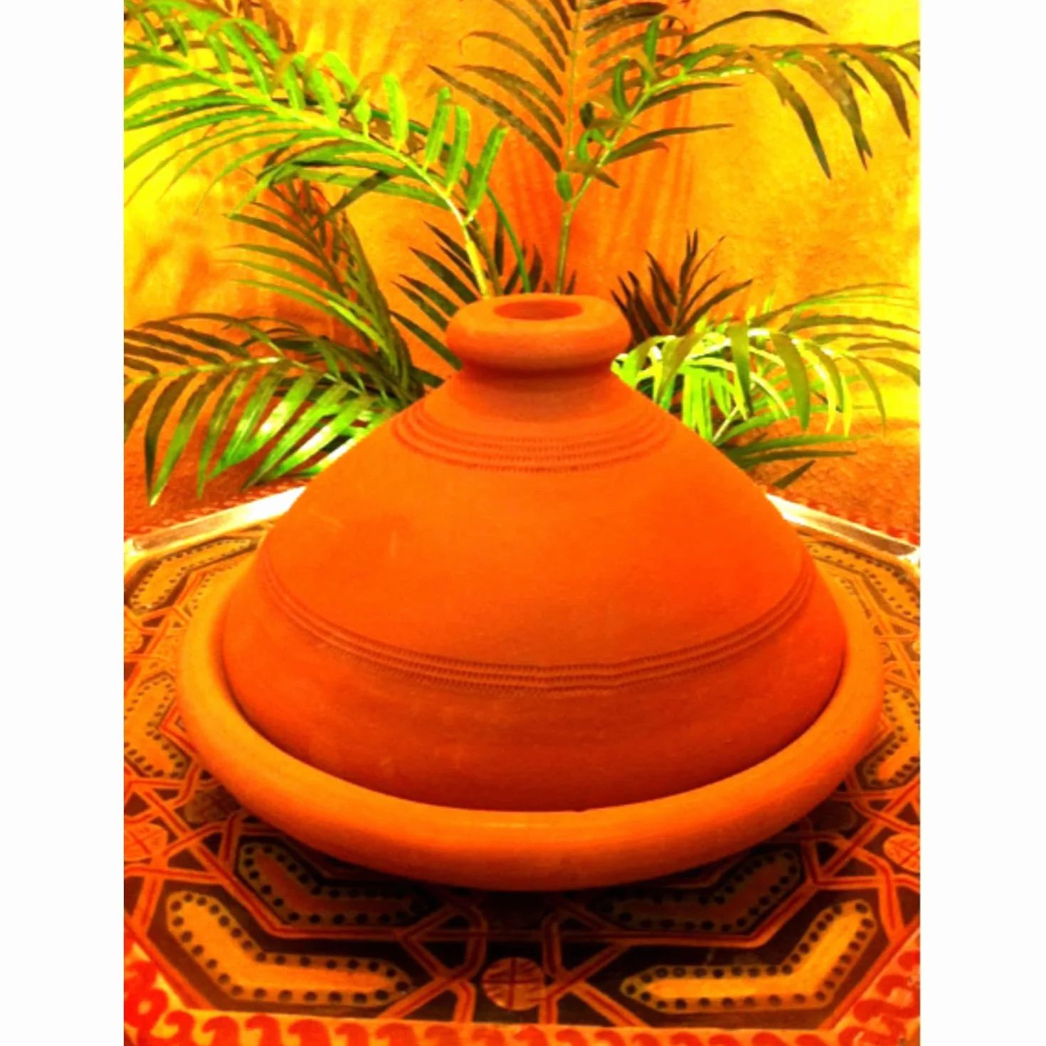 Marrakesch Orient & Mediterran Interior Marokański tadżin Tuareg 30 cm wraz z podgrzewaczem