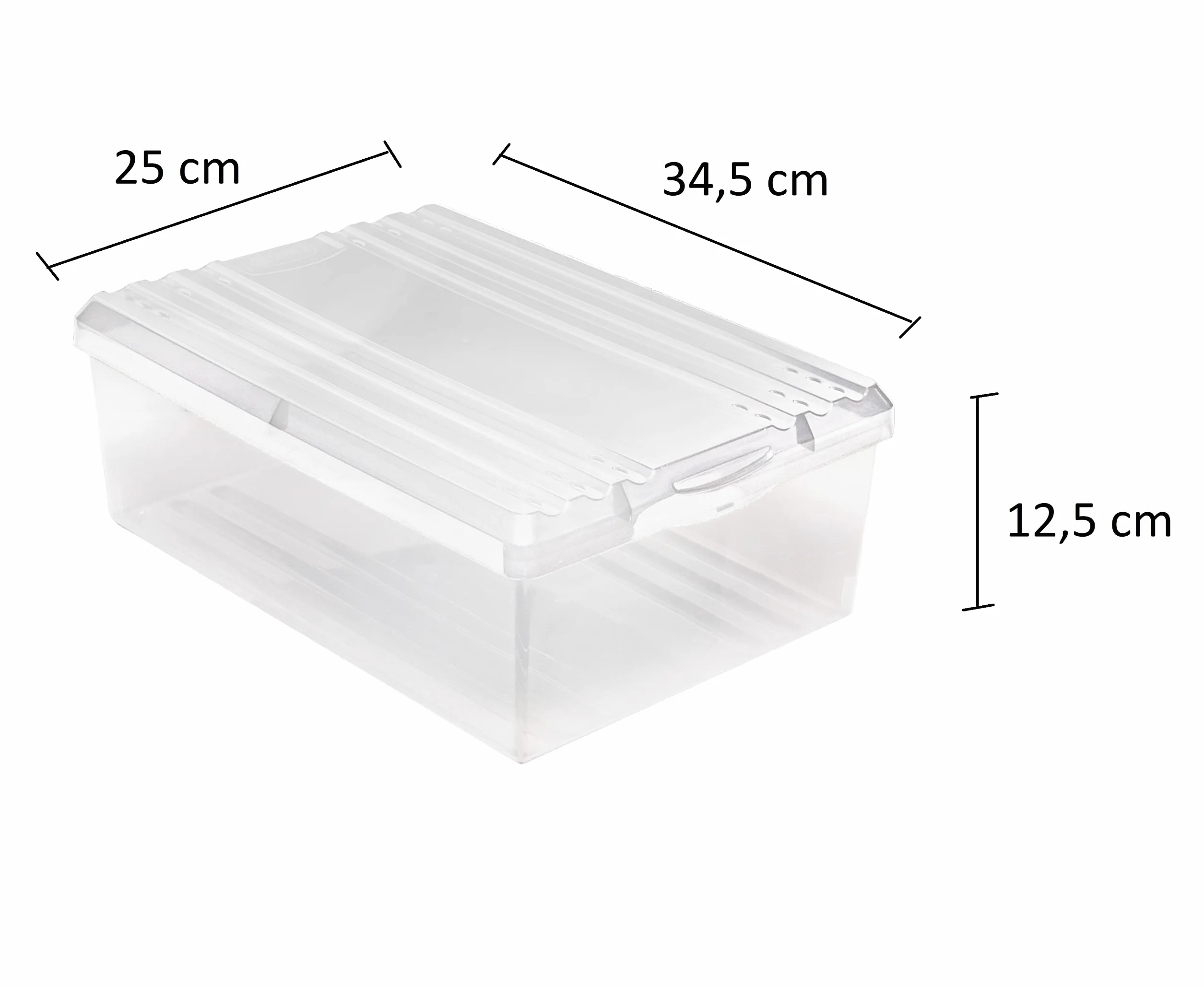 BranQ - Home essential Pudełko na buty z otworami wentylacyjnymi i pokrywką z tworzywa sztucznego, 8 l, zestaw 3 sztuk