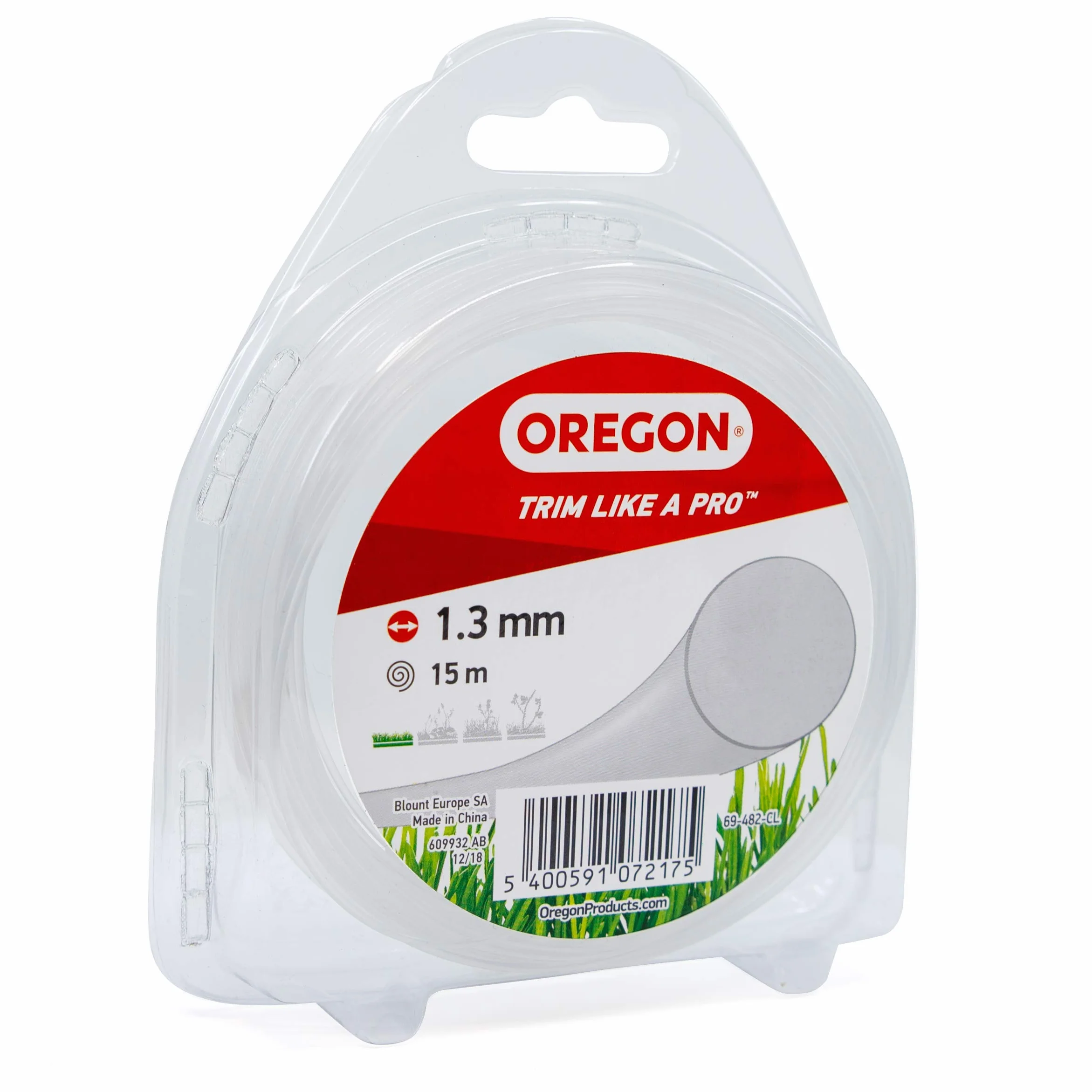 Oregon Linia do przycinania strun, zapasowy nylonowy drut do podkaszarek do trawy i kosy spalinowej, do majsterkowania i ogrodnictwa, uniwersalne dopasowanie, do wszystkich zastosowań, okrągły