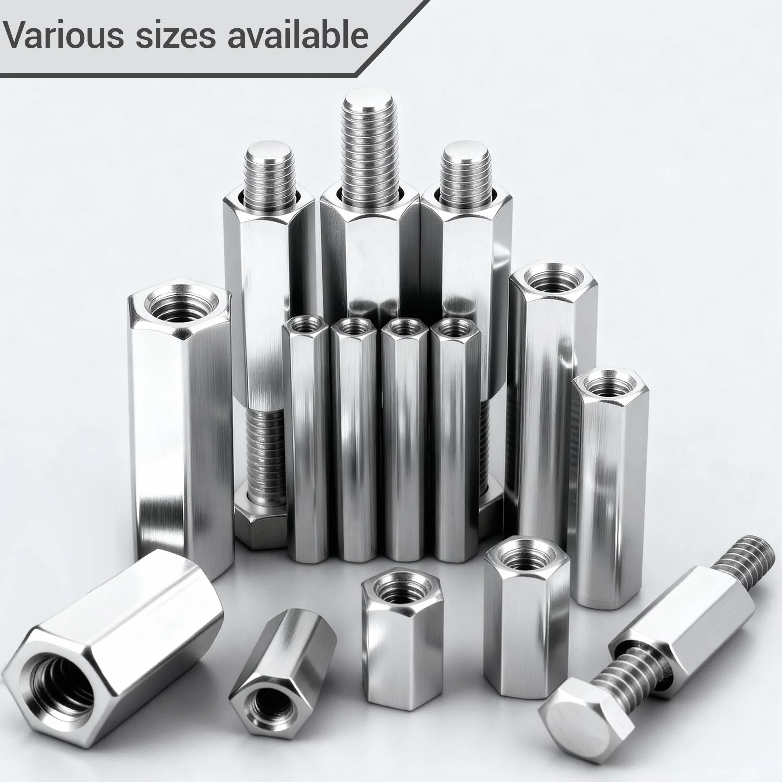 Nakrętki łączące M8 x 30 mm, 10 sztuk, tuleje gwintowane, ocynkowane, sześciokątne, mufy gwintowane, nakrętki dystansowe, nakrętki przedłużające do gospodarstwa domowego, sprzętu biurowego
