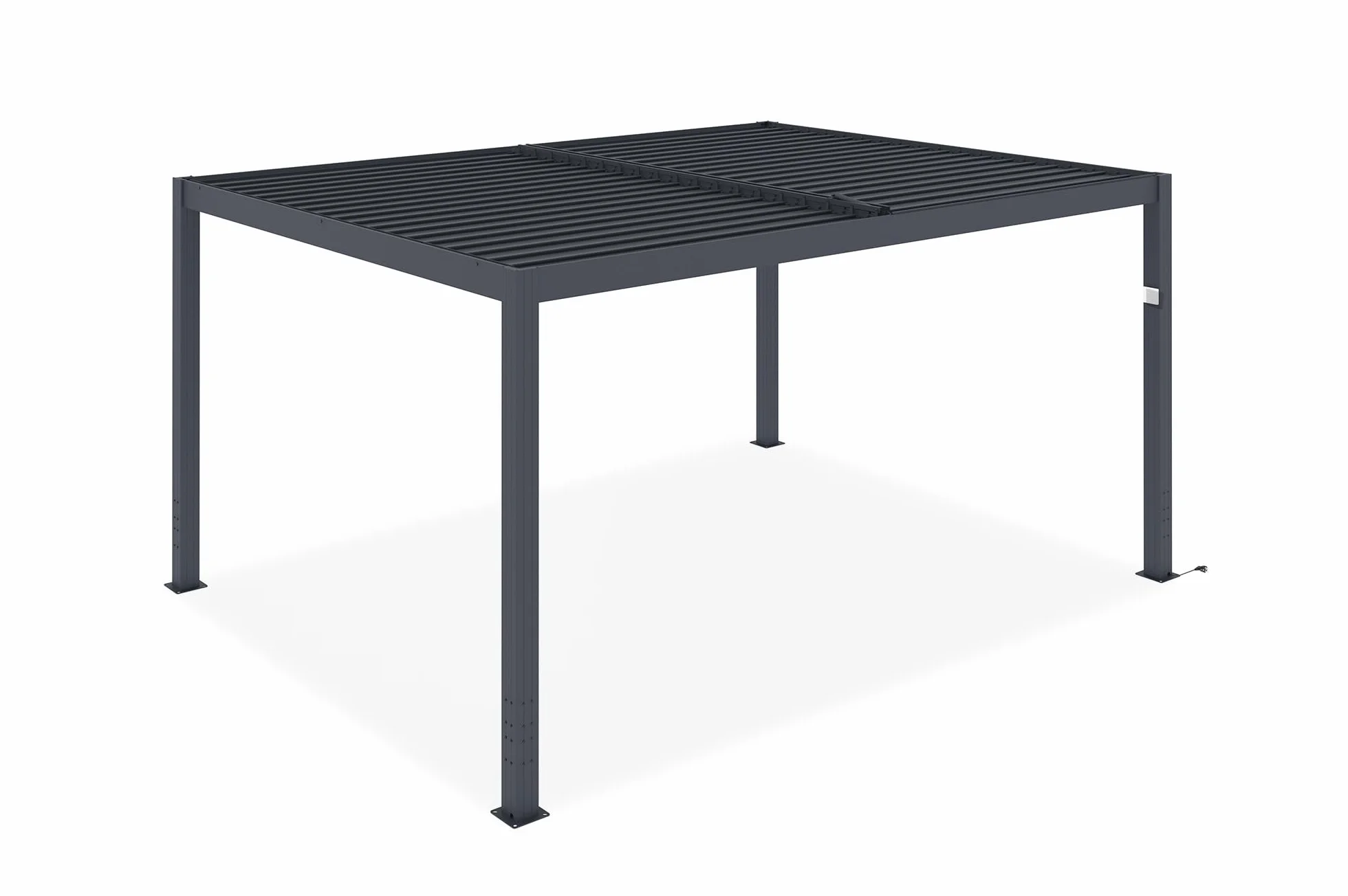 Cazeboo SANTA 4x3m szara aluminiowa pergola bioklimatyczna z napędem elektrycznym