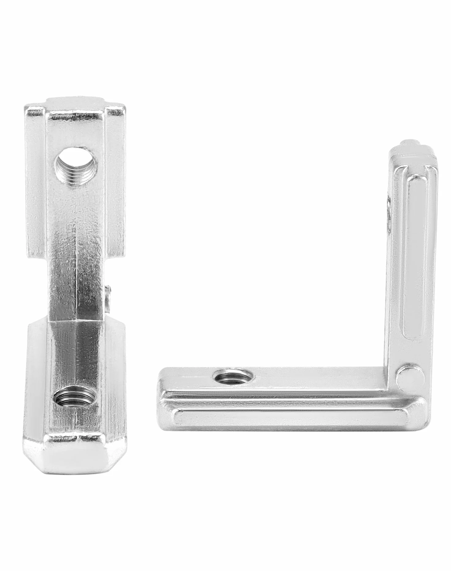 QWORK® 50szt. rowek T rowek T profil aluminiowy 2020 rowek 6 wspornik kątowy M4, 90° kształt litery L łącznik narożny wewnętrzny łącznik narożny stop cynku niklowany